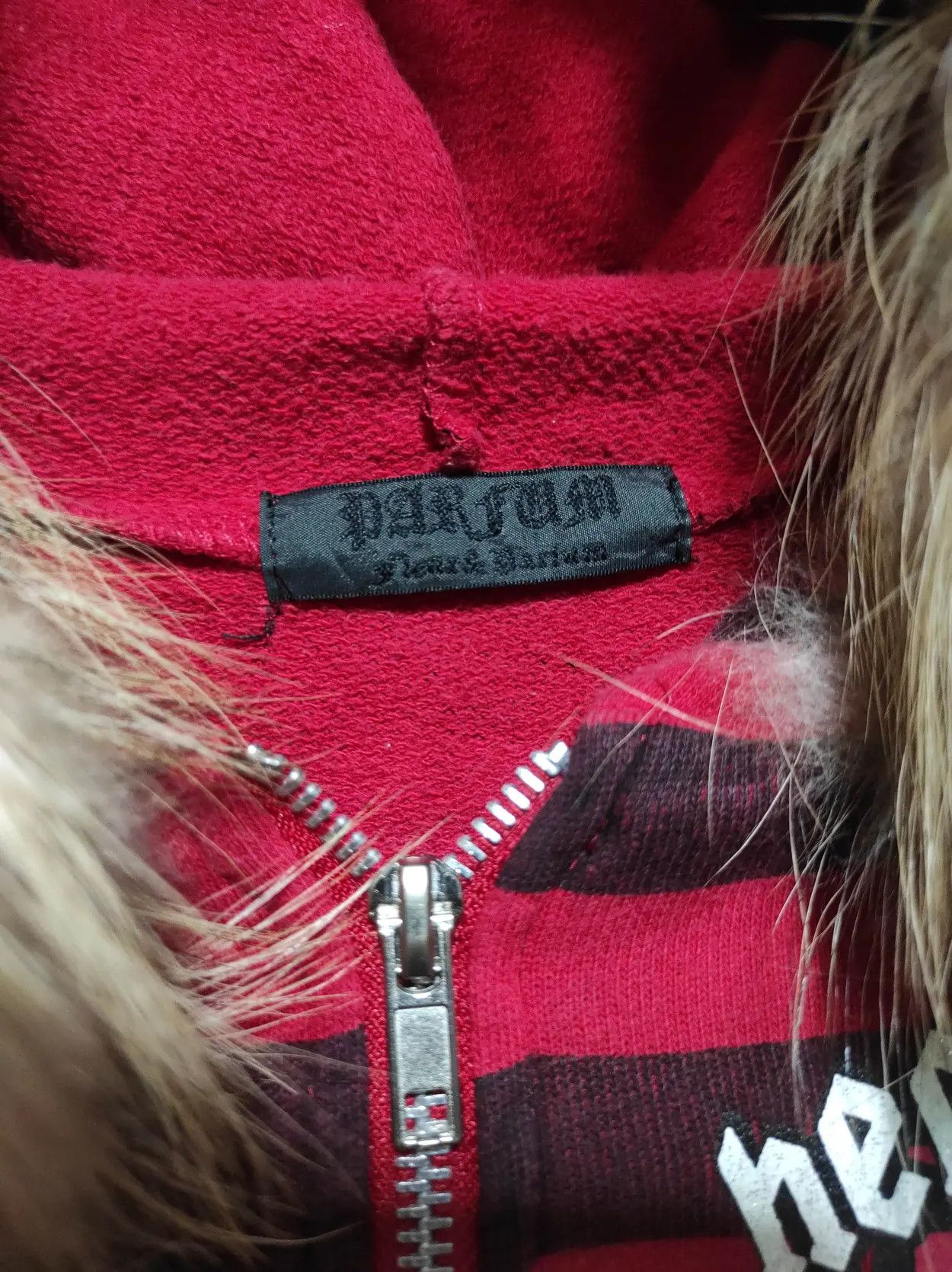 Japanese Brand Head Punk Skull stripe zip fur hoodie ifsix LGB style Size US S / EU 44-46 / 1 - 6 Thumbnail