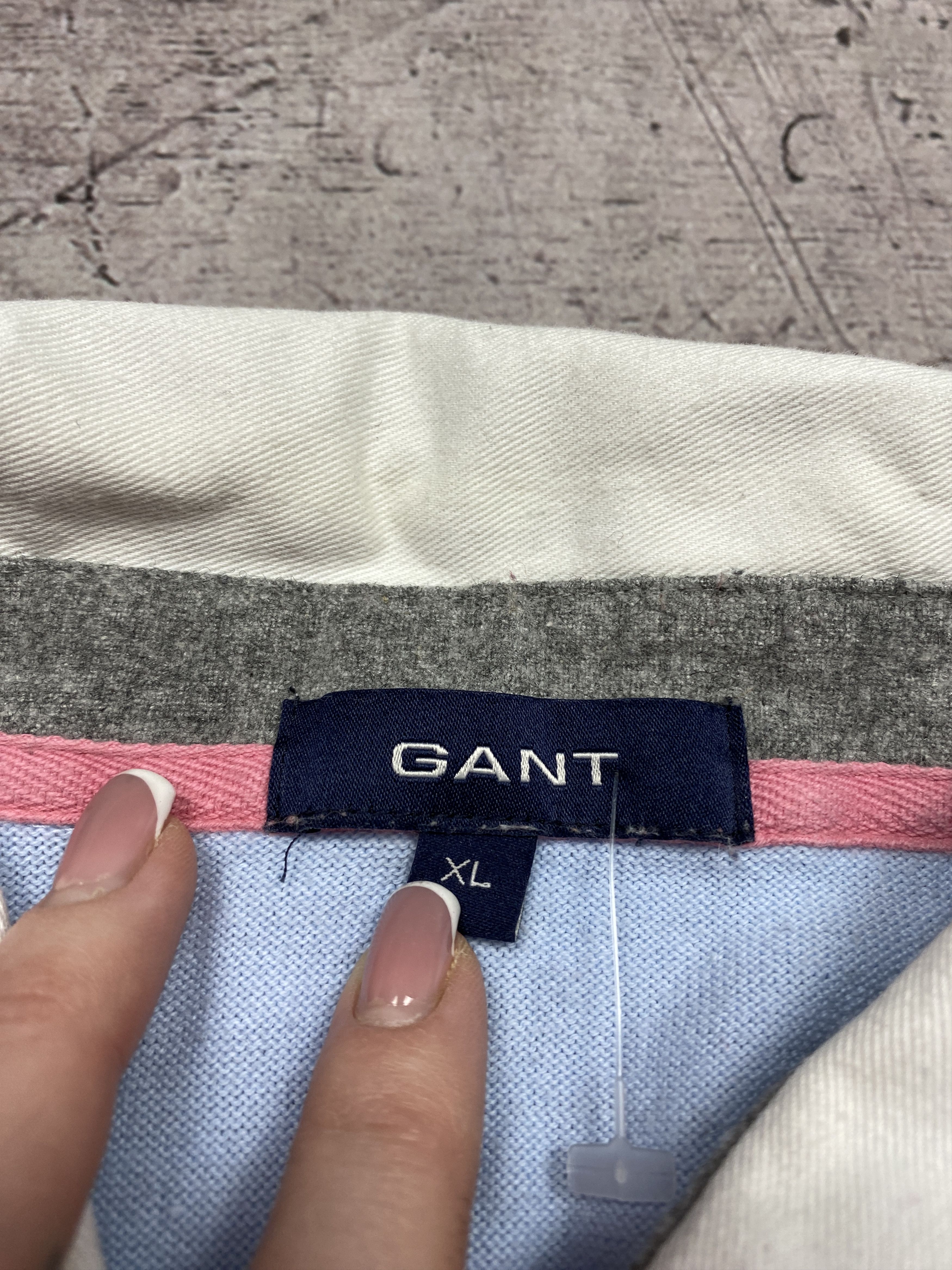 Gant × Vintage Gant Vintage Mens Rugby Long Sleeve Polo Shirt Size US XL / EU 56 / 4 - 4 Thumbnail
