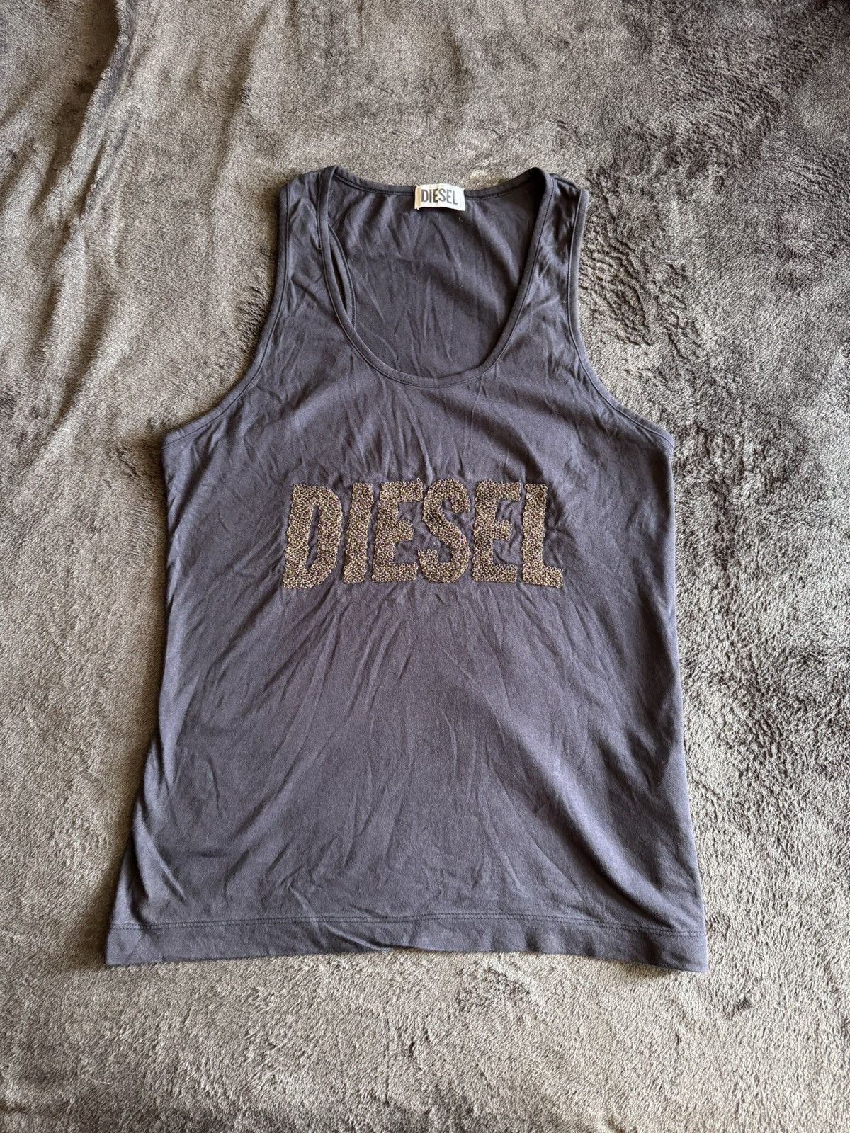 Diesel × Vintage Diesel rare tank top iron logo metal logo y2k Size M / US 6-8 / IT 42-44 - 1 Thumbnail