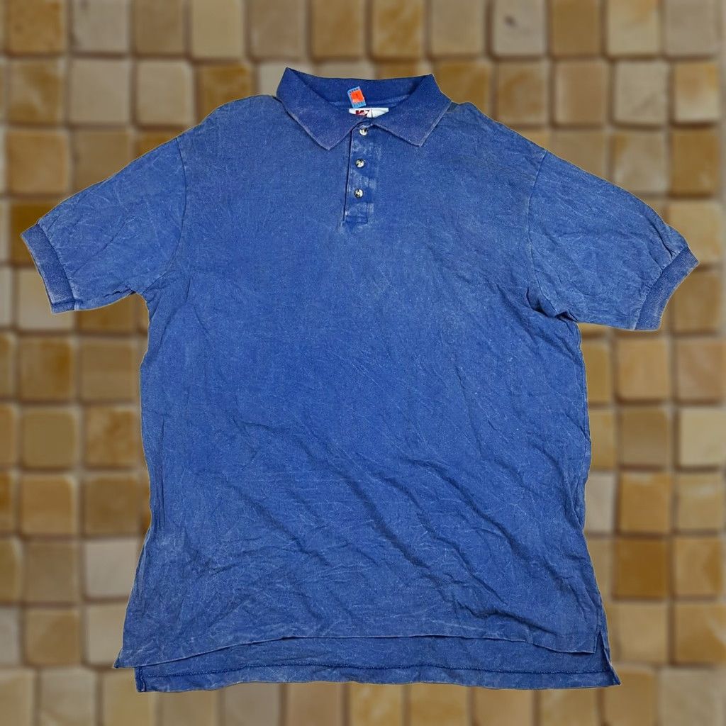 Vintage VINTAGE Whang Polo Shirt Men 2XL Blue Collared Short Sleeve Knit 90s Grunge Surf Sports Regular Shirt Size US XXL / EU 58 / 5 - 1 Thumbnail