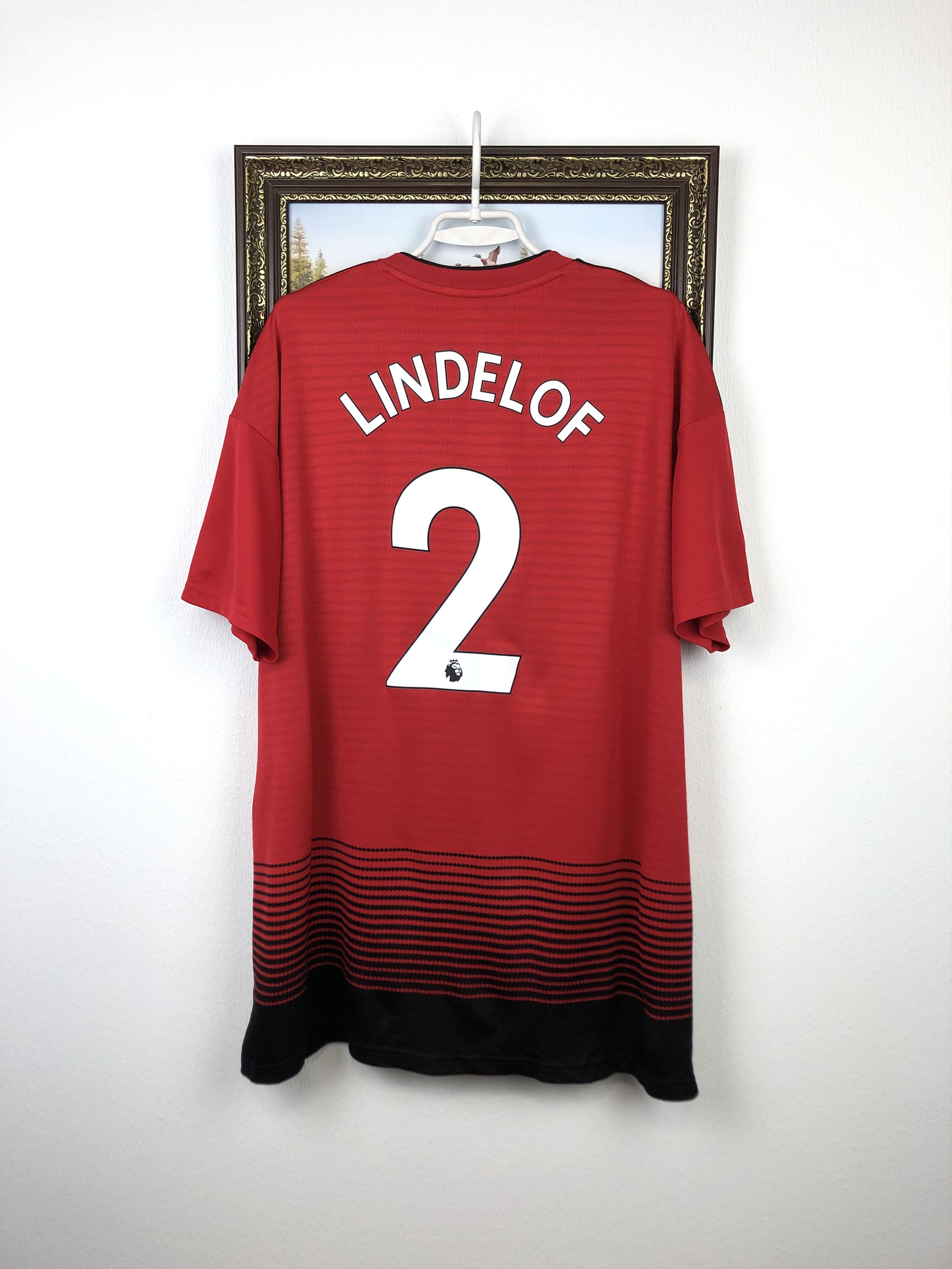 Adidas Manchester United football shirt 2018 Soccer Lindelof Jersey Size US XXL / EU 58 / 5 - 1 Thumbnail