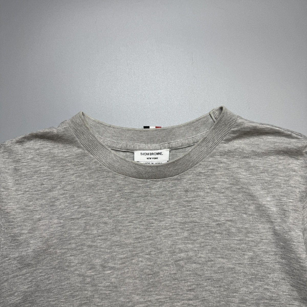 Thom Browne Thom Browne - RWB Grey Side Slit Tshirt Size S / US 4 / IT 40 - 6 Thumbnail