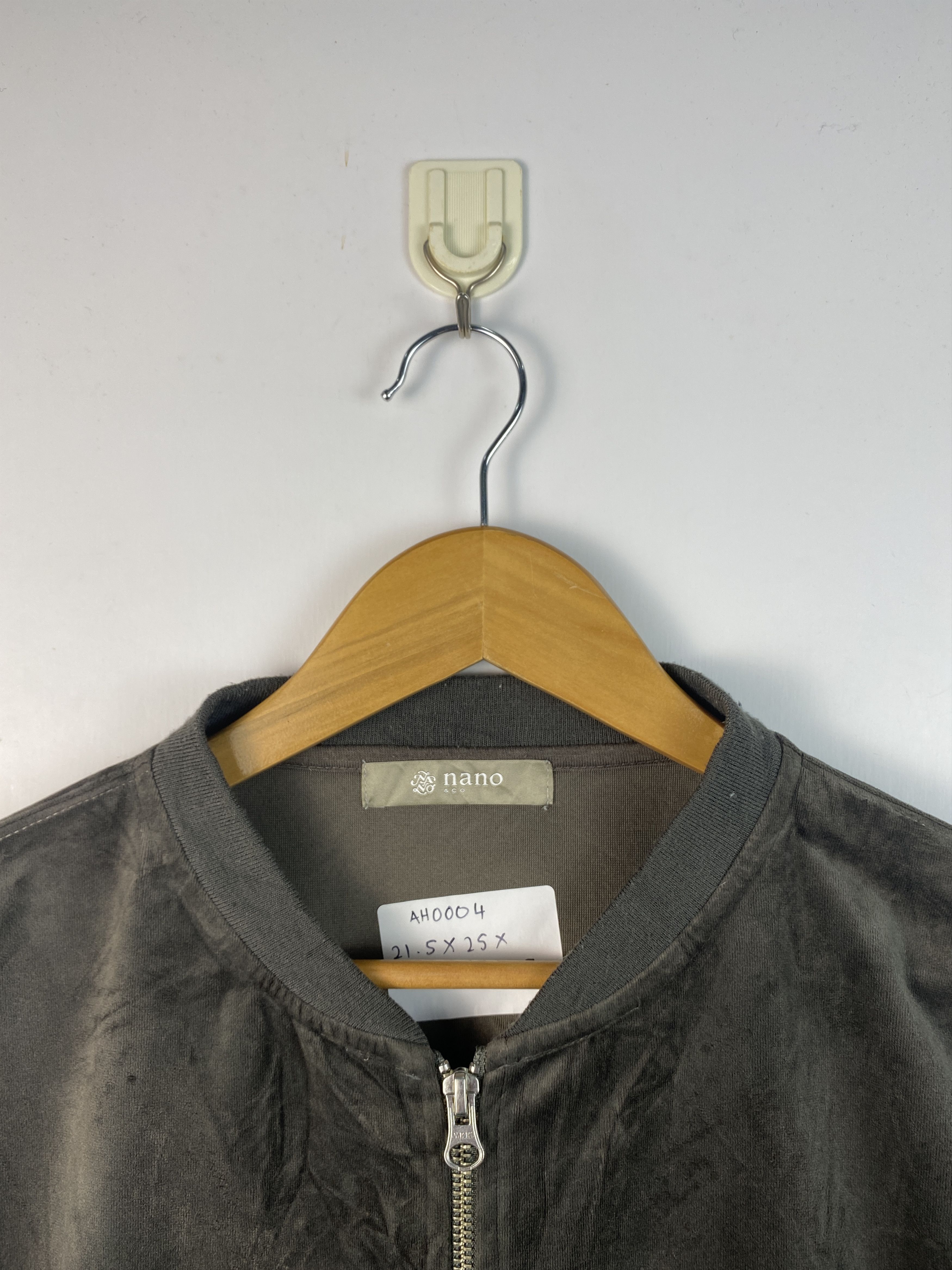 Japanese Brand Vintage Nano&Co Brown Zipper Up Bomber Jacket AH0004 Size US M / EU 48-50 / 2 - 2 Thumbnail