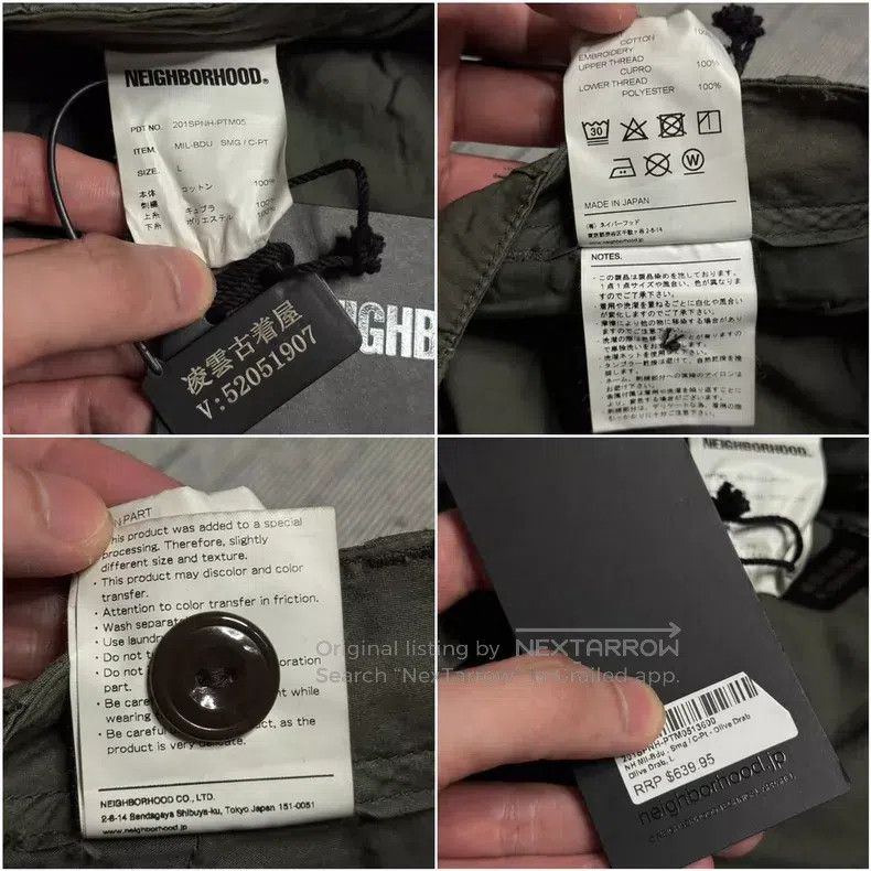 Neighborhood Neighborhood size L 20SS MIL BDU SMG Ethnic Military Style Size US 27 - 7 Thumbnail