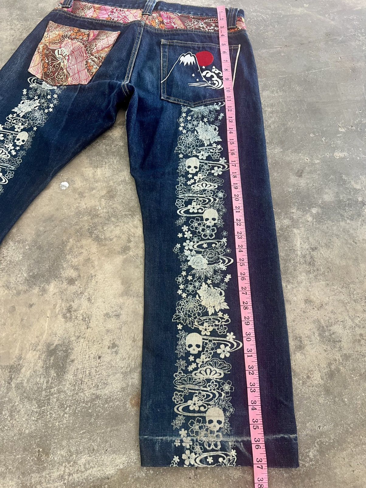 Japanese Brand VINTAGE SKULL JAPANESE TRADITIONAL SELVEDGE KODAMA JEANS Size US 34 / EU 50 - 21 Thumbnail