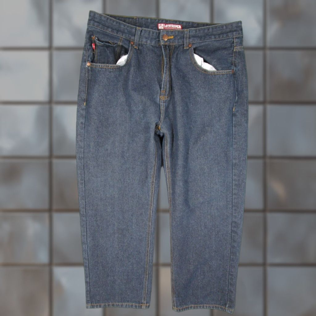 Denime Lowrider Jeans Mens 40x30 Blue Denim Relaxed Fit Straight Leg Cotton Size US 40 / EU 56 - 1 Thumbnail