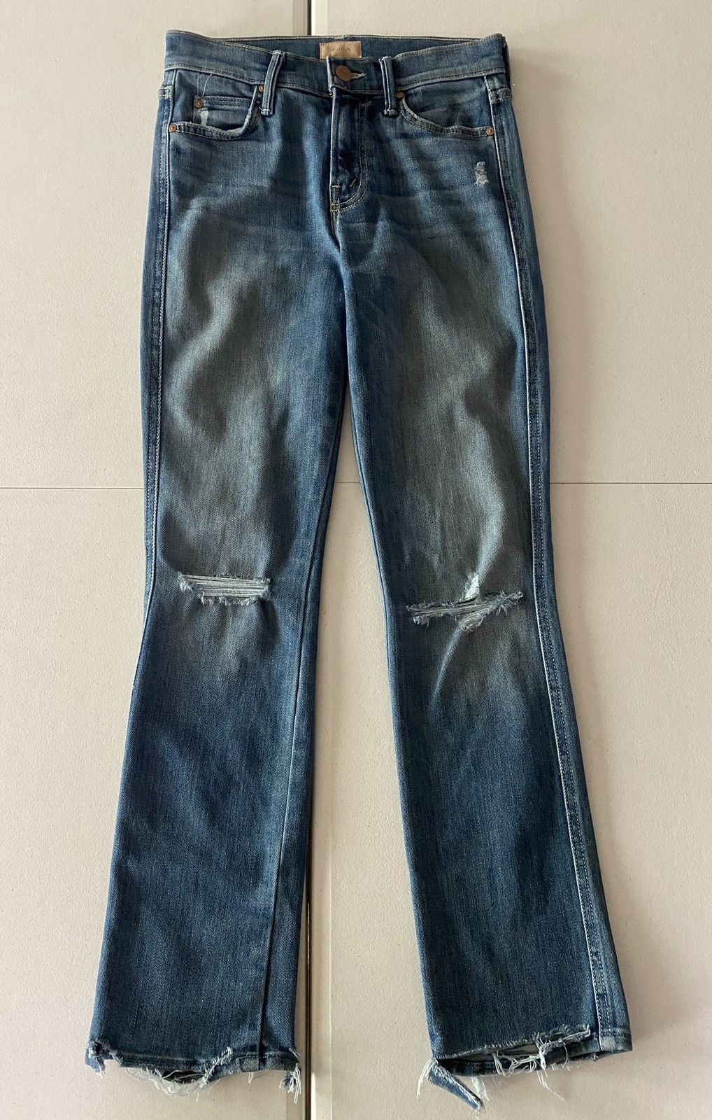 MOTHER Mother Denim The Rascal Ankle Wild! Wash Distressed 5 pkt 24 Size 24" / US 00 / IT 34 - 1 Thumbnail