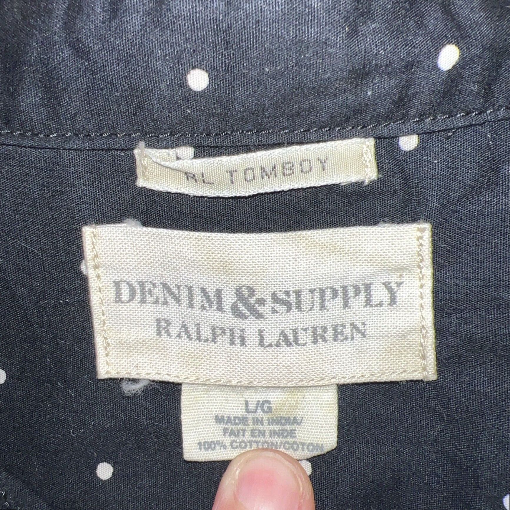 Ralph Lauren DENIM & SUPPLY Black Button-Up Shirt Womens Size L Size L / US 10 / IT 46 - 3 Thumbnail