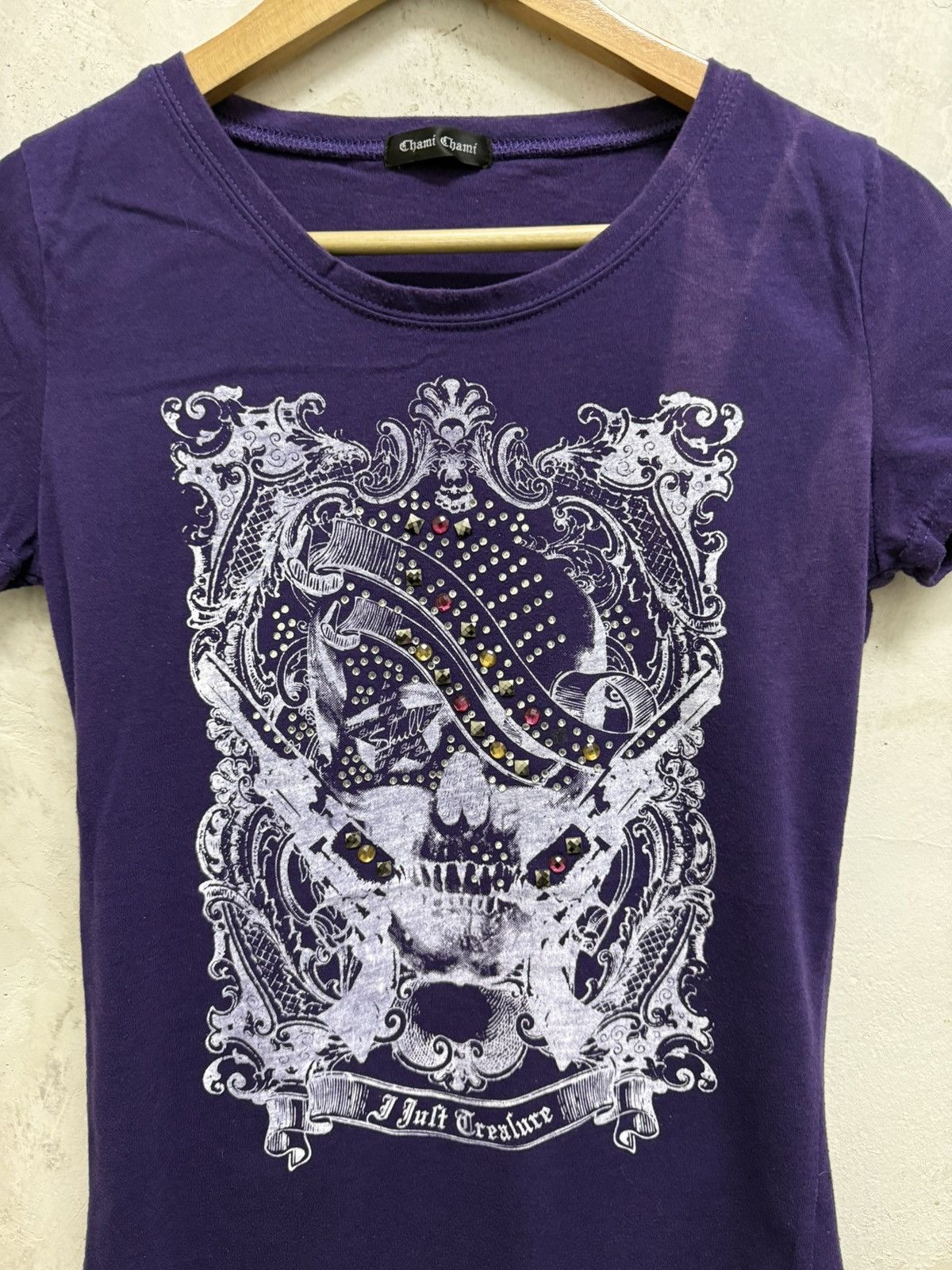 If Six Was Nine Faded Chami Chami Poem Punk Skull Tees Size XS / US 0-2 / IT 36-38 - 2 Thumbnail