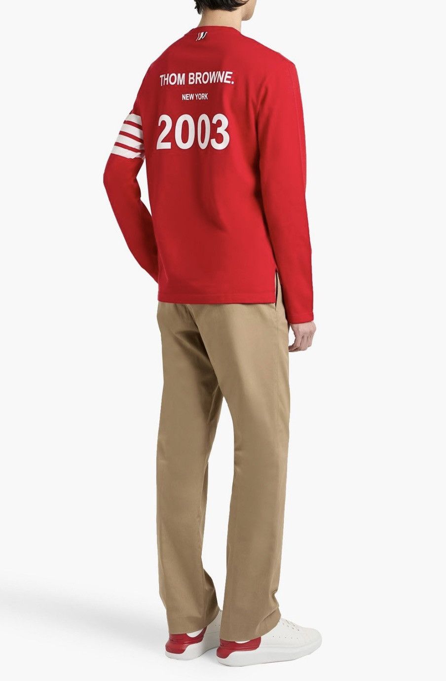 Thom Browne Thom browne 4 bar long sleeve shirt 2003 rugby NY red L/S Size US S / EU 44-46 / 1 - 2 Thumbnail