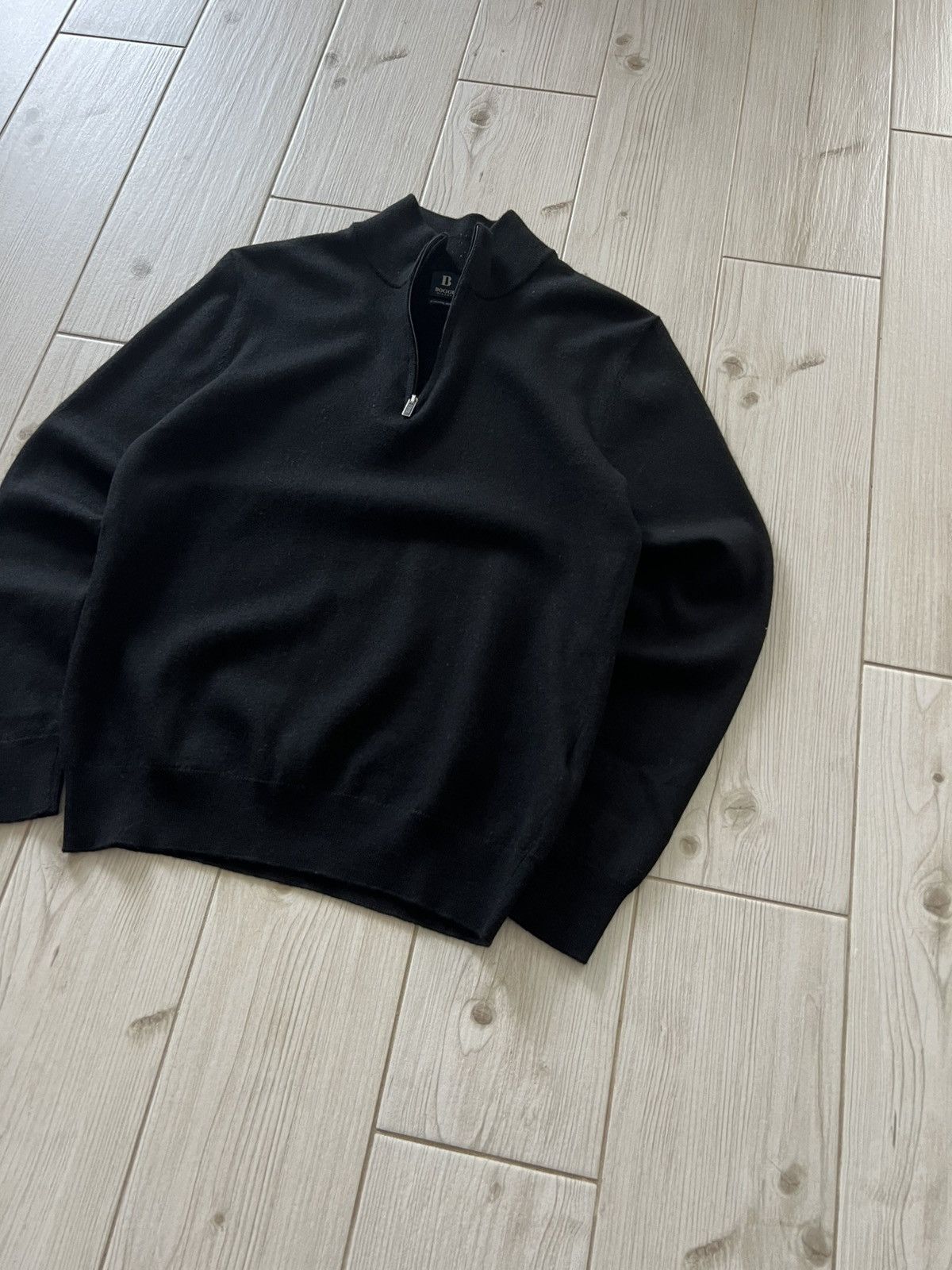 Boggi Boggi Milano Men’s Black Wool Crewneck Jumper Medium Size US M / EU 48-50 / 2 - 3 Thumbnail