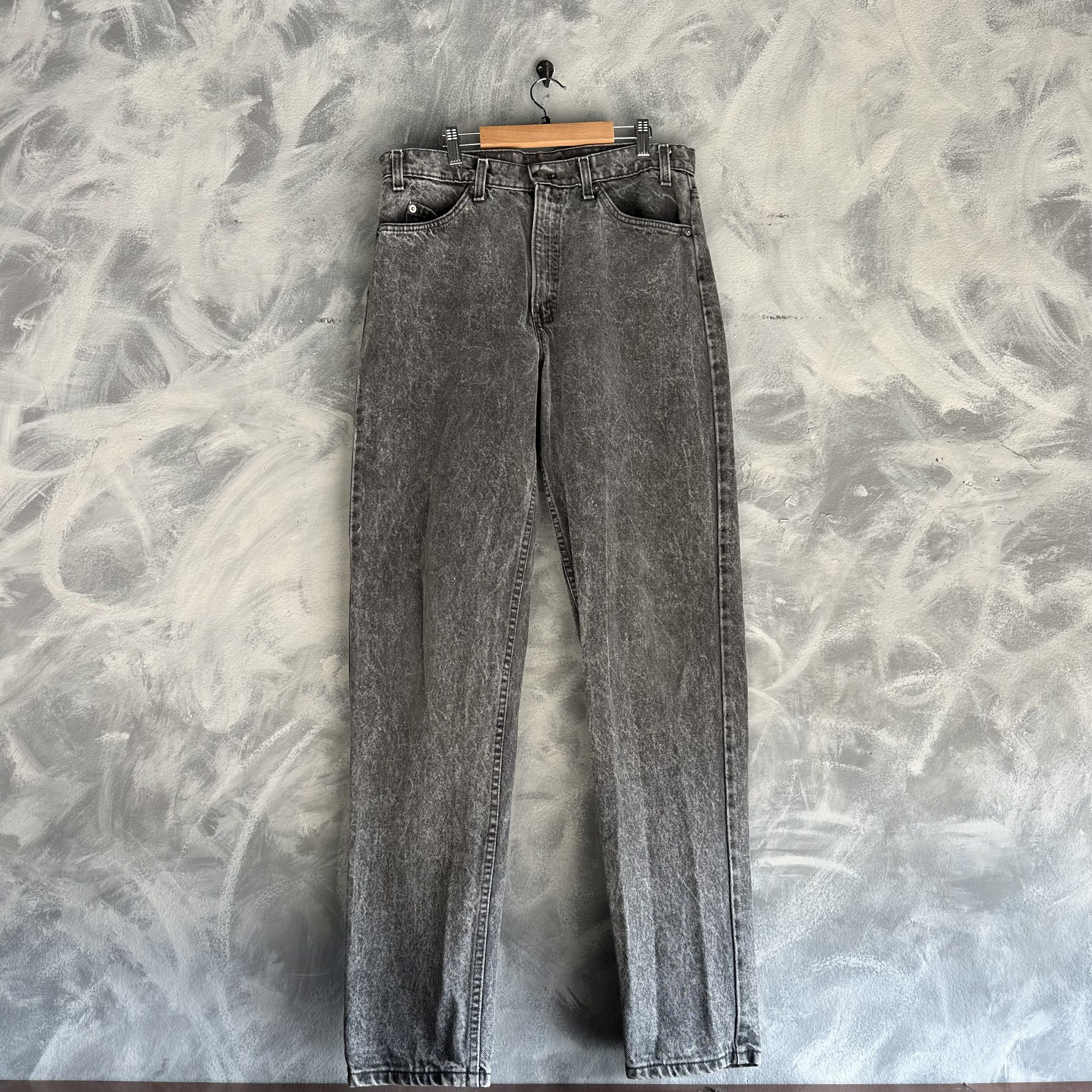 Levi's Vtg Levis Jeans Mens 34x34 Gray Black Tab 40550 4157 USA Size US 34 / EU 50 - 4 Thumbnail