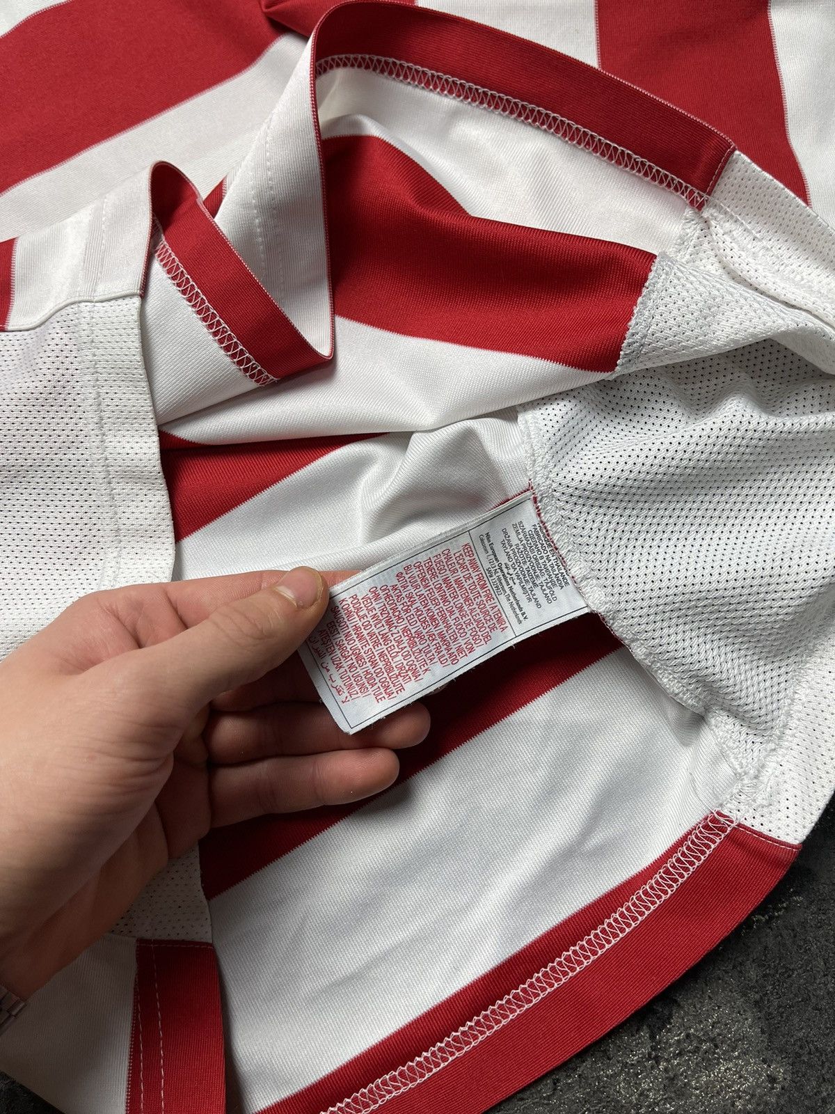 Nike × Vintage Vintage Nike Striped Jersey 90s Size US L / EU 52-54 / 3 - 9 Thumbnail
