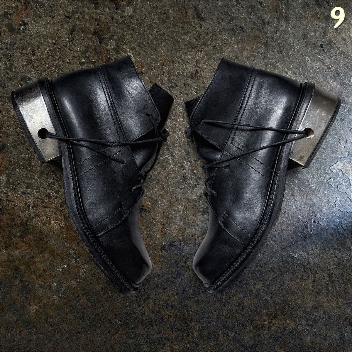 Dirk Bikkembergs Dirk Bikkembergs Black Bungee Boots 1996 Steel