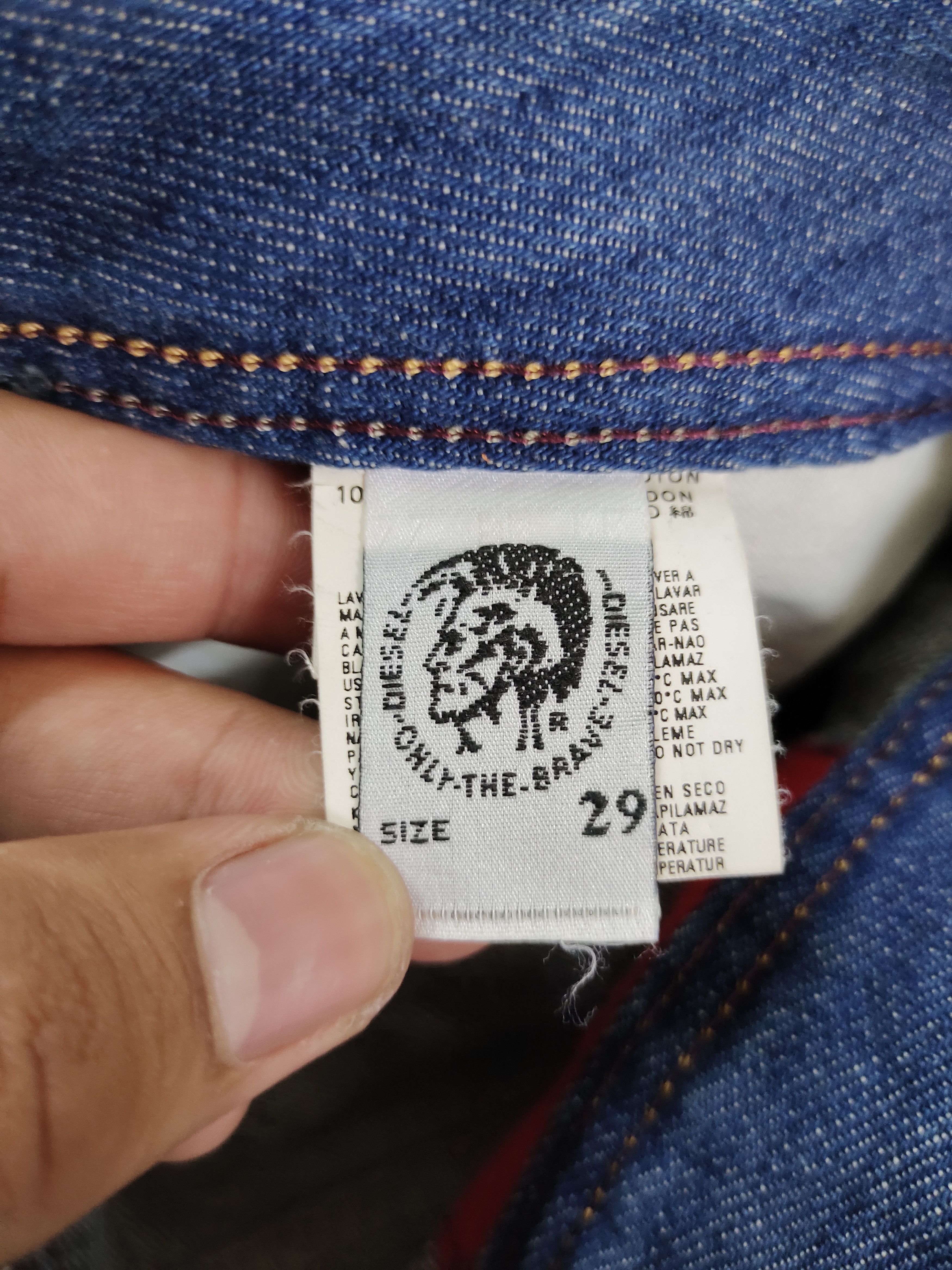 Diesel Loose Leg Diesel D Logo Distress Faded Denim Pants Y2k Size US 30 / EU 46 - 16 Thumbnail