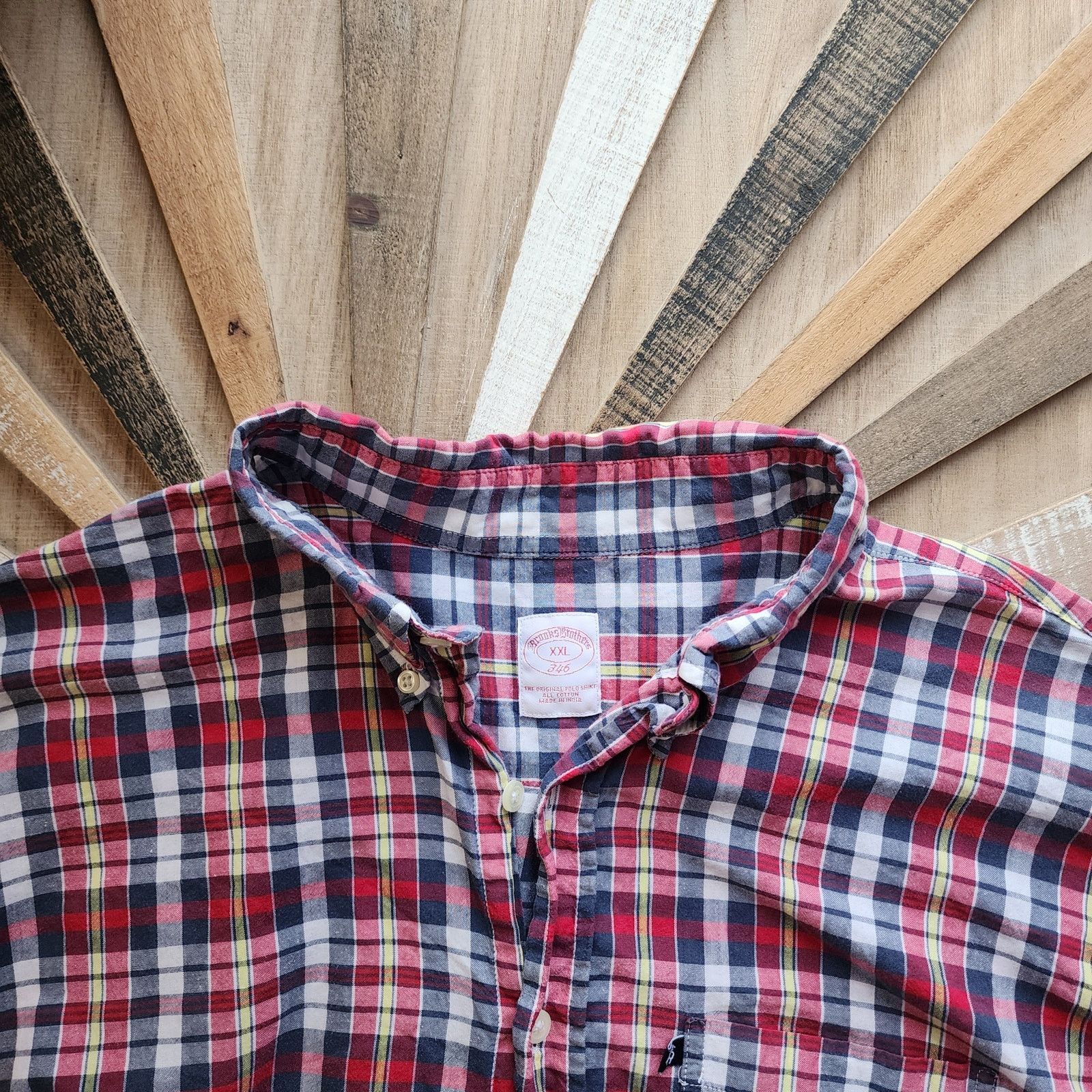 Brooks Brothers Brooks Brothers 346 XXL Plaid Shirt Red White Size US XXL / EU 58 / 5 - 1 Thumbnail