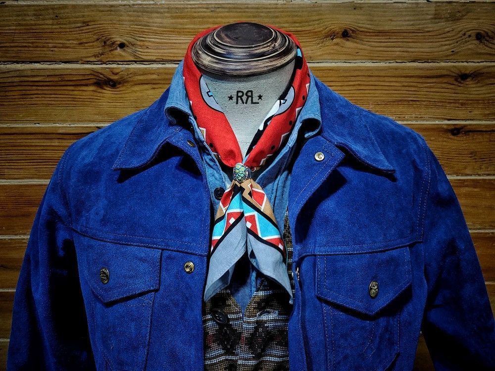 RRL Ralph Lauren RRL Vintage Rodeo Cowboy Bandanna COTTON Scarf handkerchief Size ONE SIZE - 3 Thumbnail