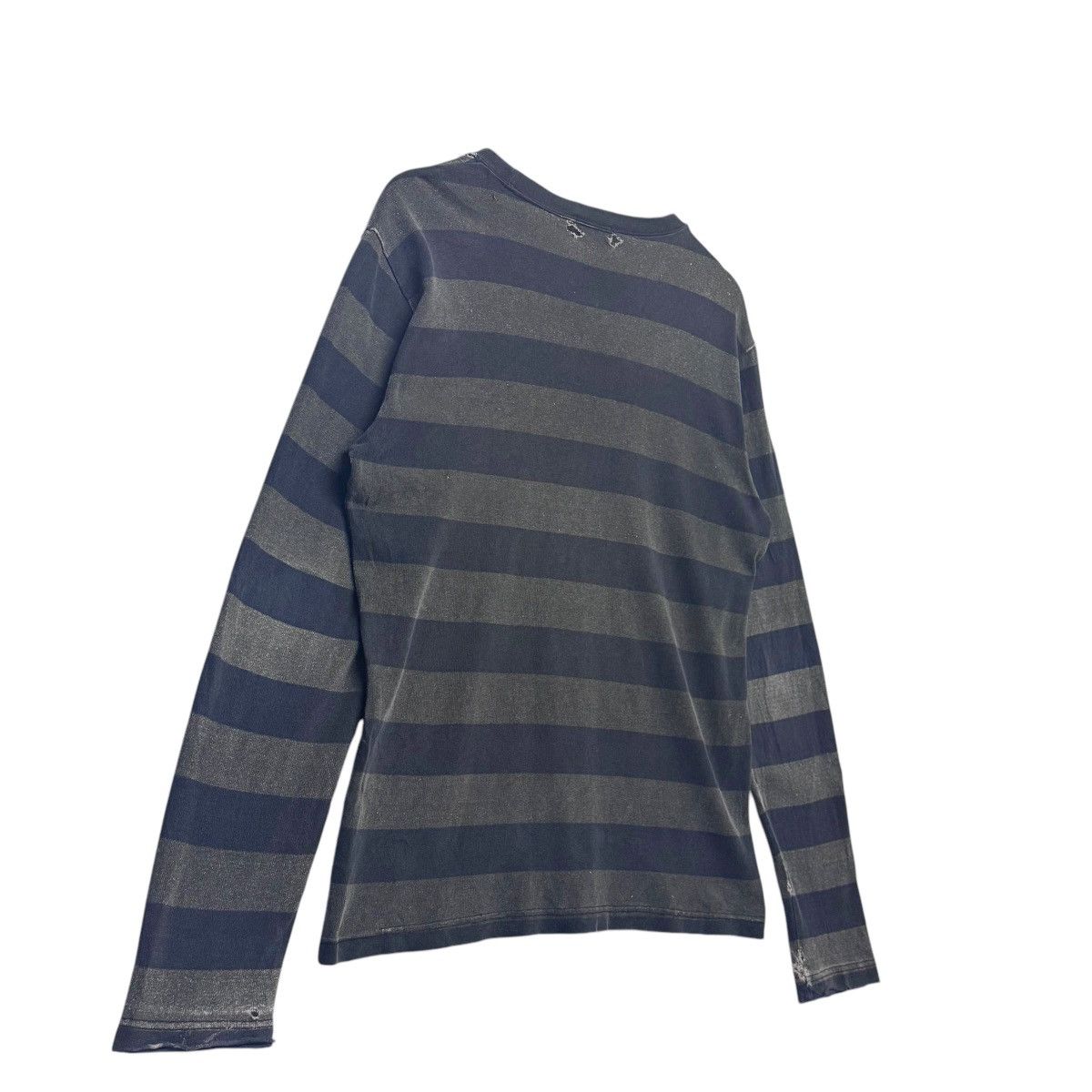 Distressed Thrashed Stripes Tee Shirt