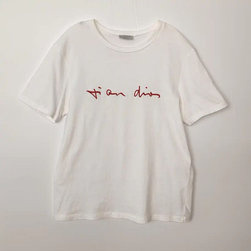 Dior Dior Cotton White Men's T-Shirt 0089 Size US M / EU 48-50 / 2 - 1 Thumbnail