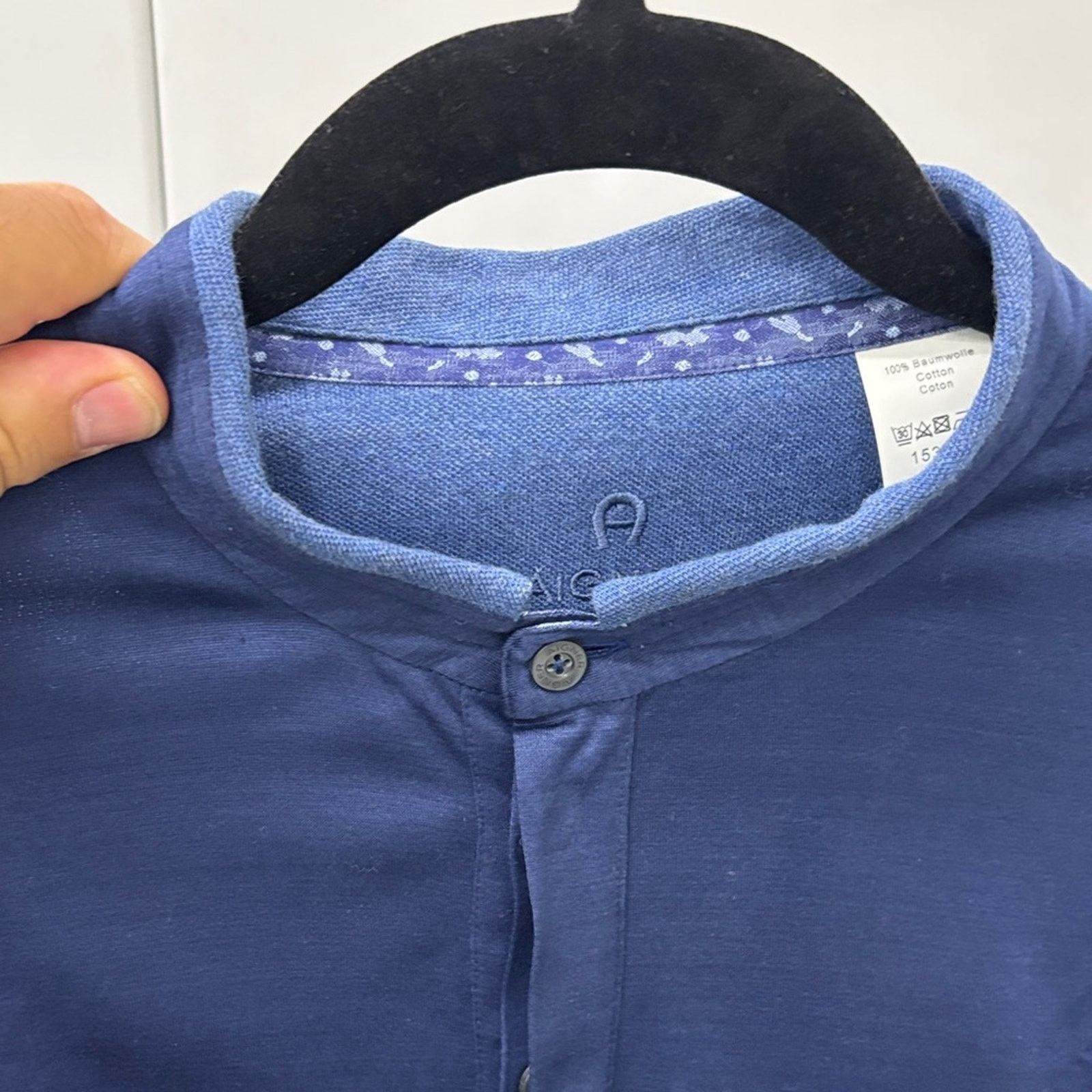 Etienne Aigner NWT Etienne Aigner Men's Blue Short Sleeve Shirt Size M Size US M / EU 48-50 / 2 - 3 Thumbnail