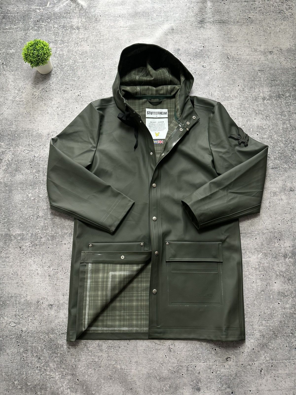 Stutterheim Lyle & Scott x Stutterheim Stockholm Rain Waterproof Jacket Size US XL / EU 56 / 4 - 3 Thumbnail