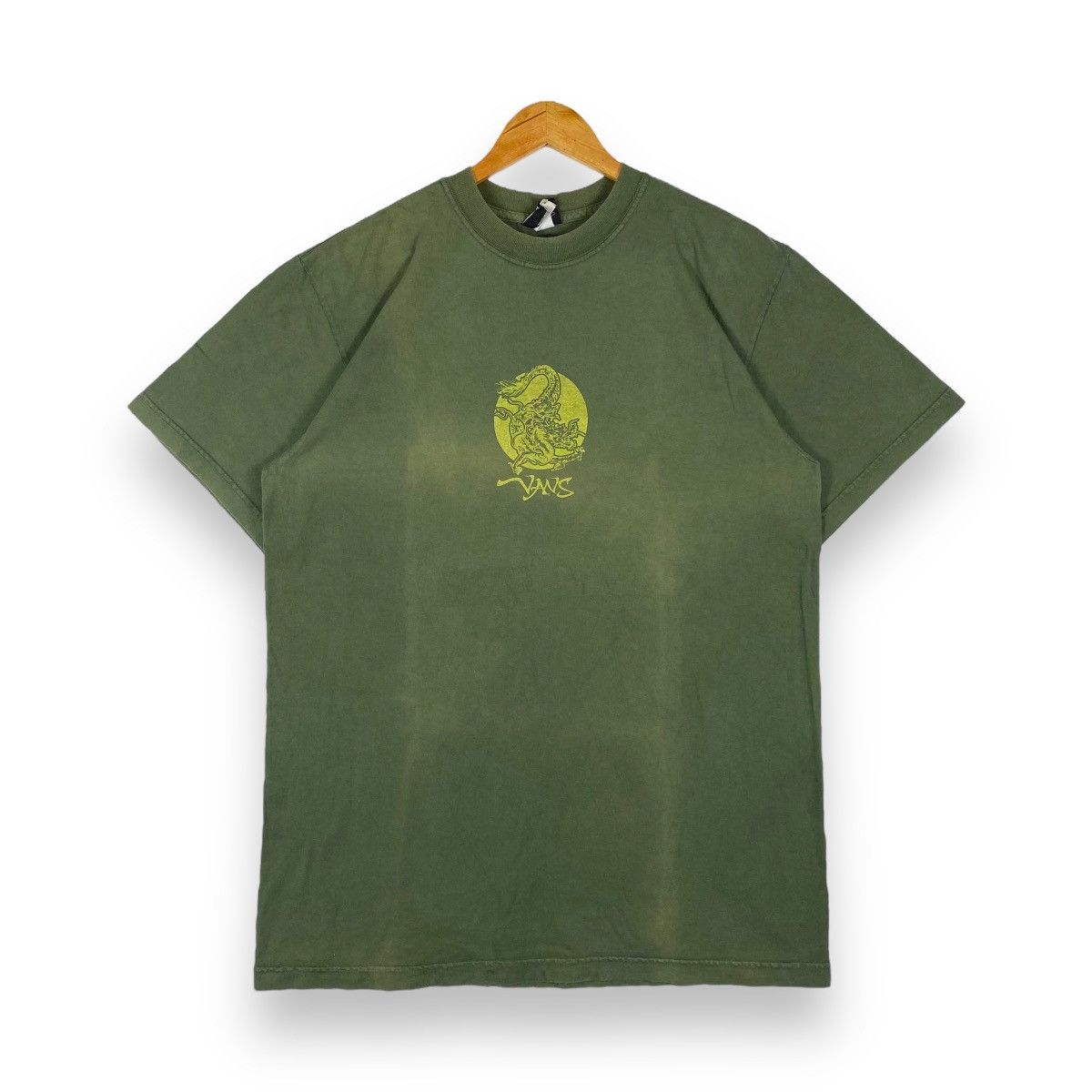 Vintage 90's VANS DRAGON Graphic Faded Surf Skate Tee