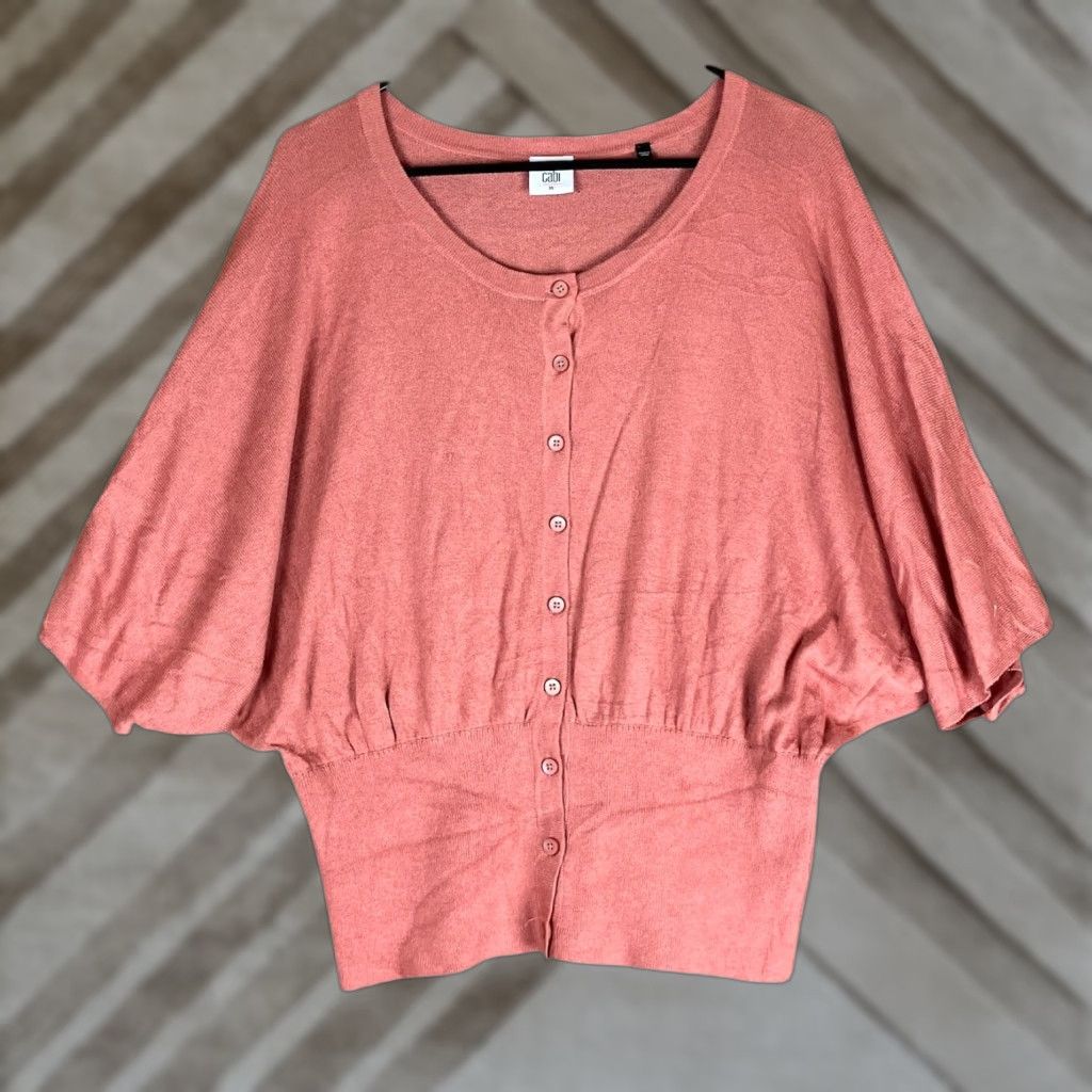 Vintage CAbi Blouse Womens Dusty Rose Drop Waist Kimono Button Front Stretch M Size M / US 6-8 / IT 42-44 - 1 Thumbnail