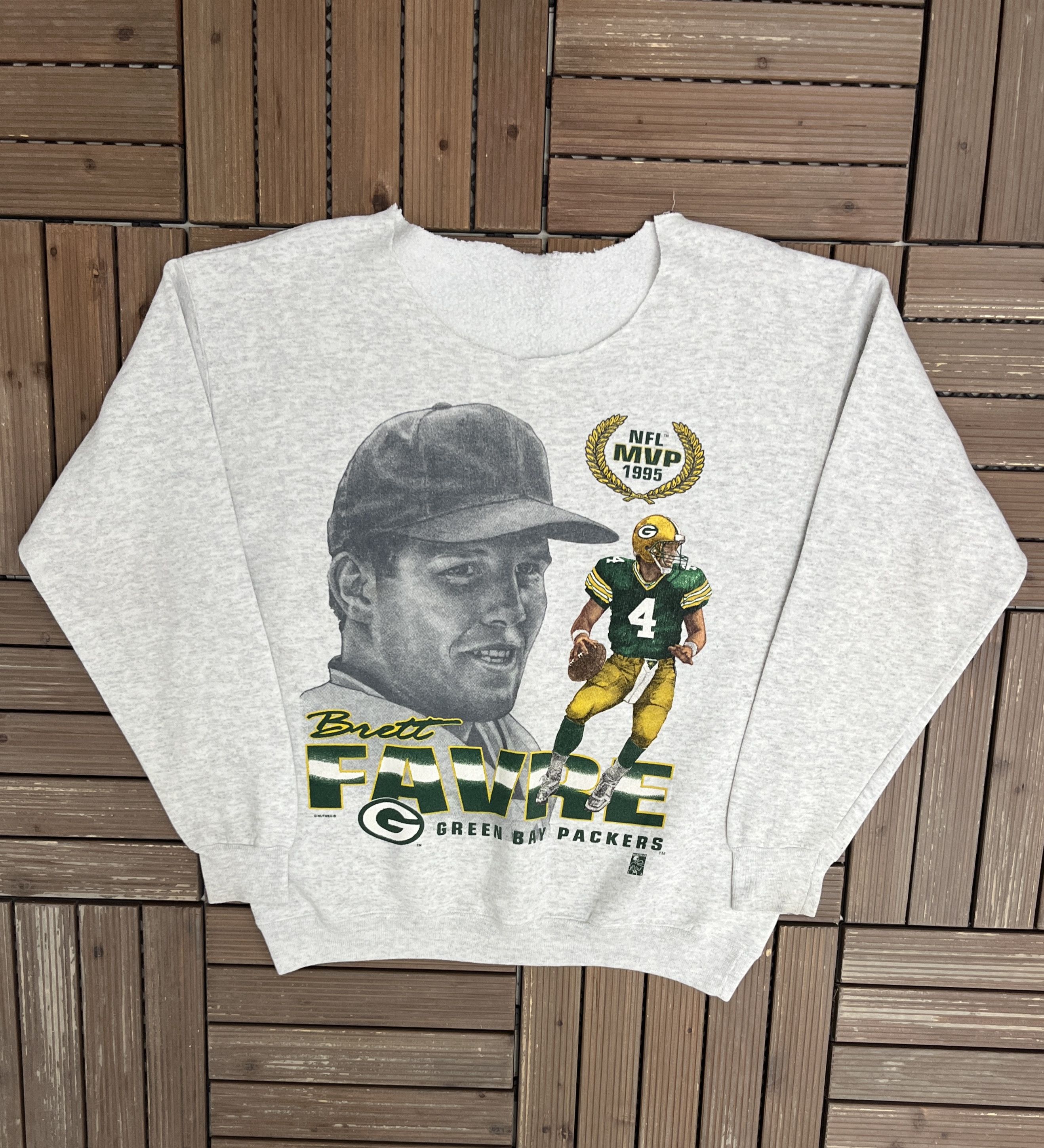Vintage Green Bay Packers Brett Favre Vintage Crewneck Sweater Size US L / EU 52-54 / 3 - 1 Thumbnail