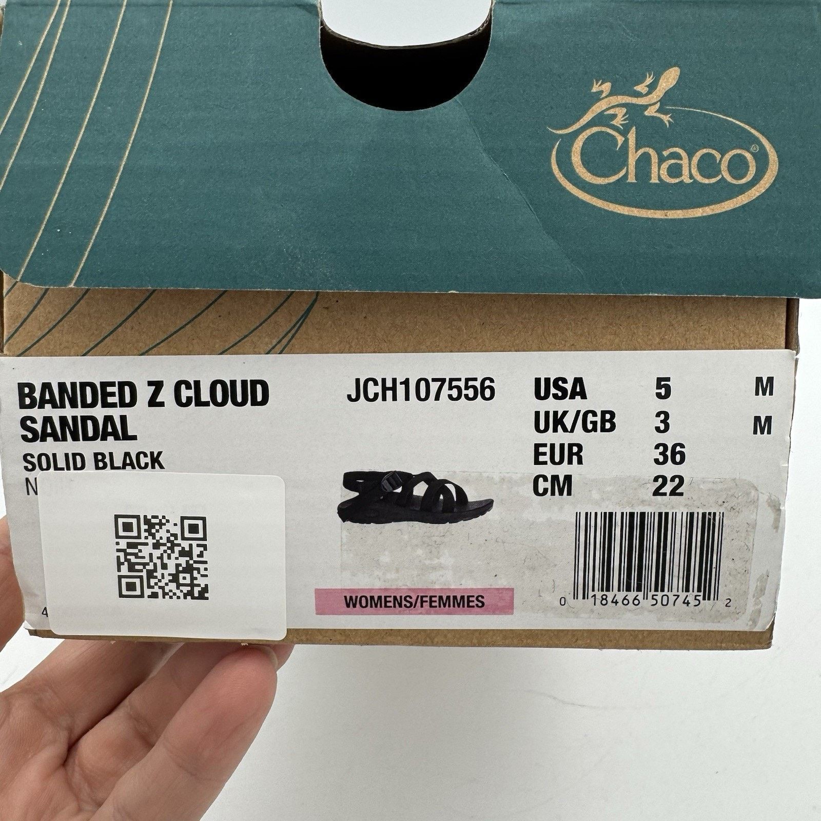 Chaco Chaco womens BANDED Z CLOUD Sport Sandal SOLID BLACK 5 M NIB Size US 5 / IT 35 - 8 Thumbnail