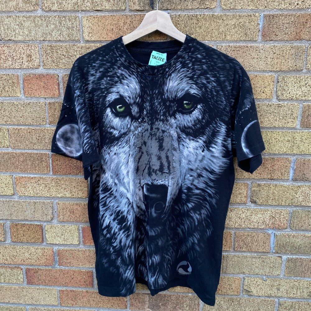 Liquid Blue × Vintage Vintage 1995 Liquid Blue T Shirt AOP Large John Connell Wolf Size US L / EU 52-54 / 3 - 3 Thumbnail
