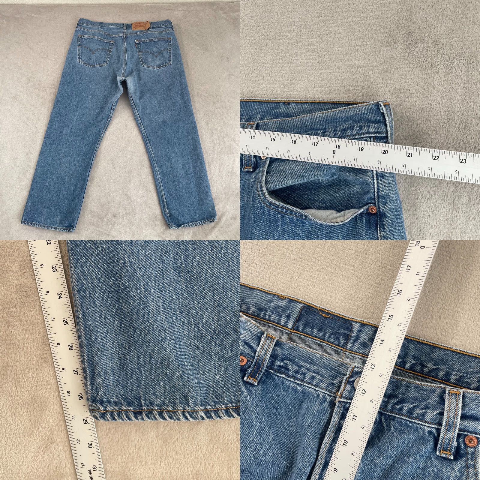 Levi's VINTAGE Levi's 501 XX Jeans Men 40x29 Blue Medium Wash Denim USA Made Y2K 80s 90s USA Mens Regular 5-Pocket Button-Fly Size US 40 / EU 56 - 8 Thumbnail