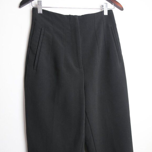 Zara Zara Black Smart Carrot Cutter Tapered Trousers Size 26" / US 2 / IT 38 - 2 Thumbnail
