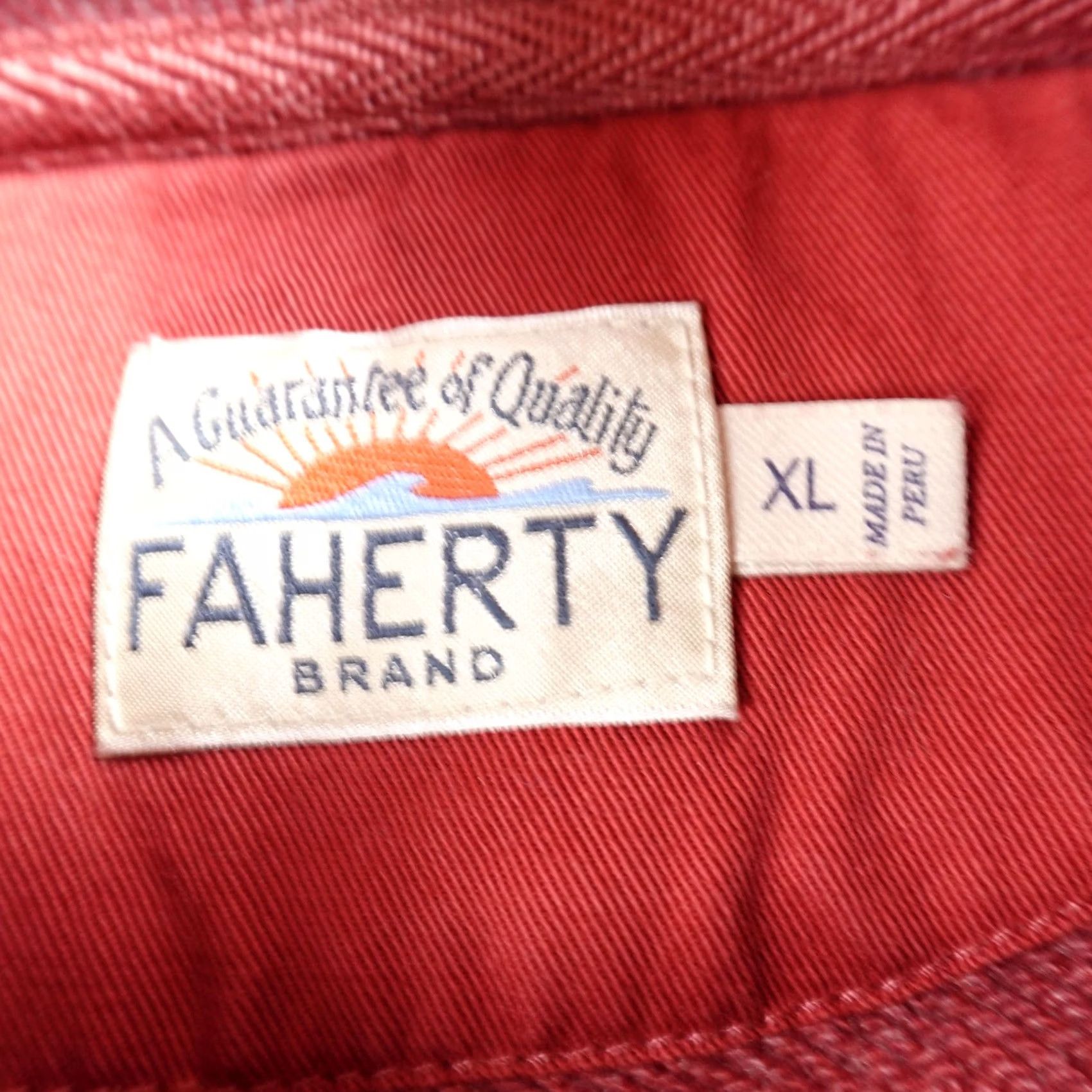 Faherty Faherty Sweatshirt Mens XL Red 1/4 Zip Pullover Knit Pullover Sweatshirt Casual Preppy Logo Zipper Long Sleeve Knit Red Mens XL Size US XL / EU 56 / 4 - 5 Thumbnail