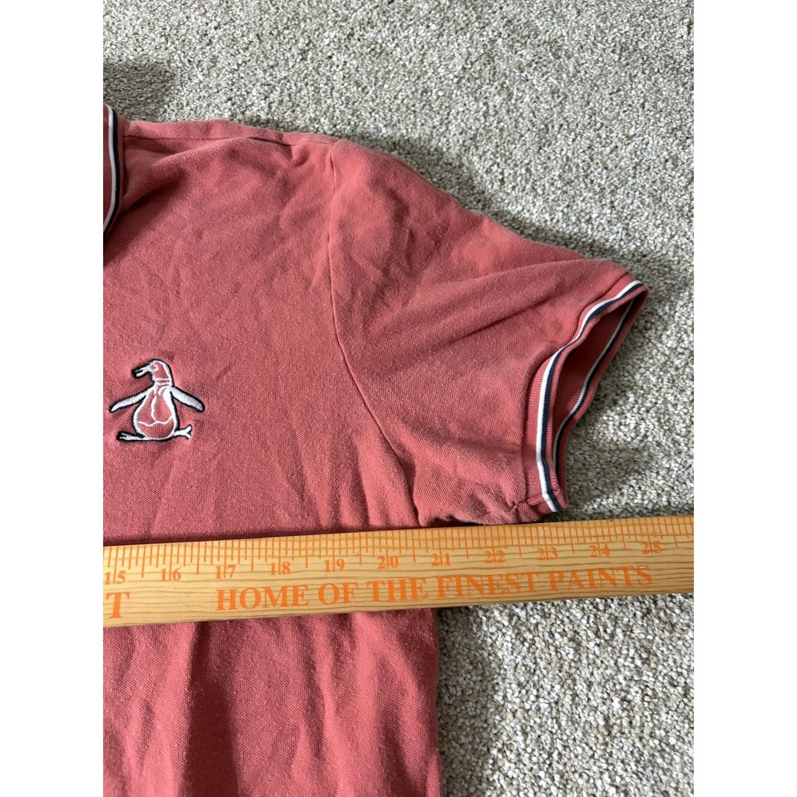 Original Penguin Original Penguin Polo Shirt Mens Large Pink Short Sleeve Cotton Embroidered Logo Size US L / EU 52-54 / 3 - 7 Thumbnail