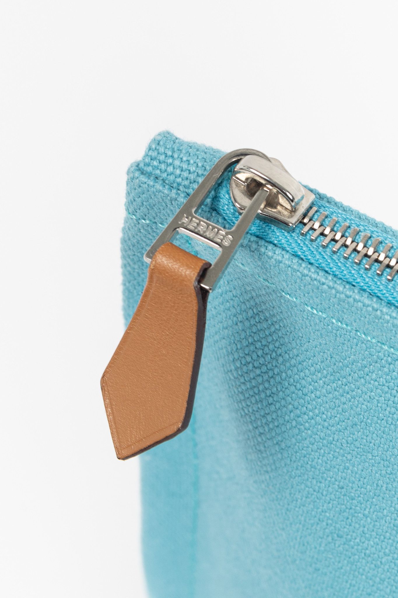 Hermes Hermes Flat Yachting GM Blue Logo Toile Pouch Size ONE SIZE - 7 Thumbnail
