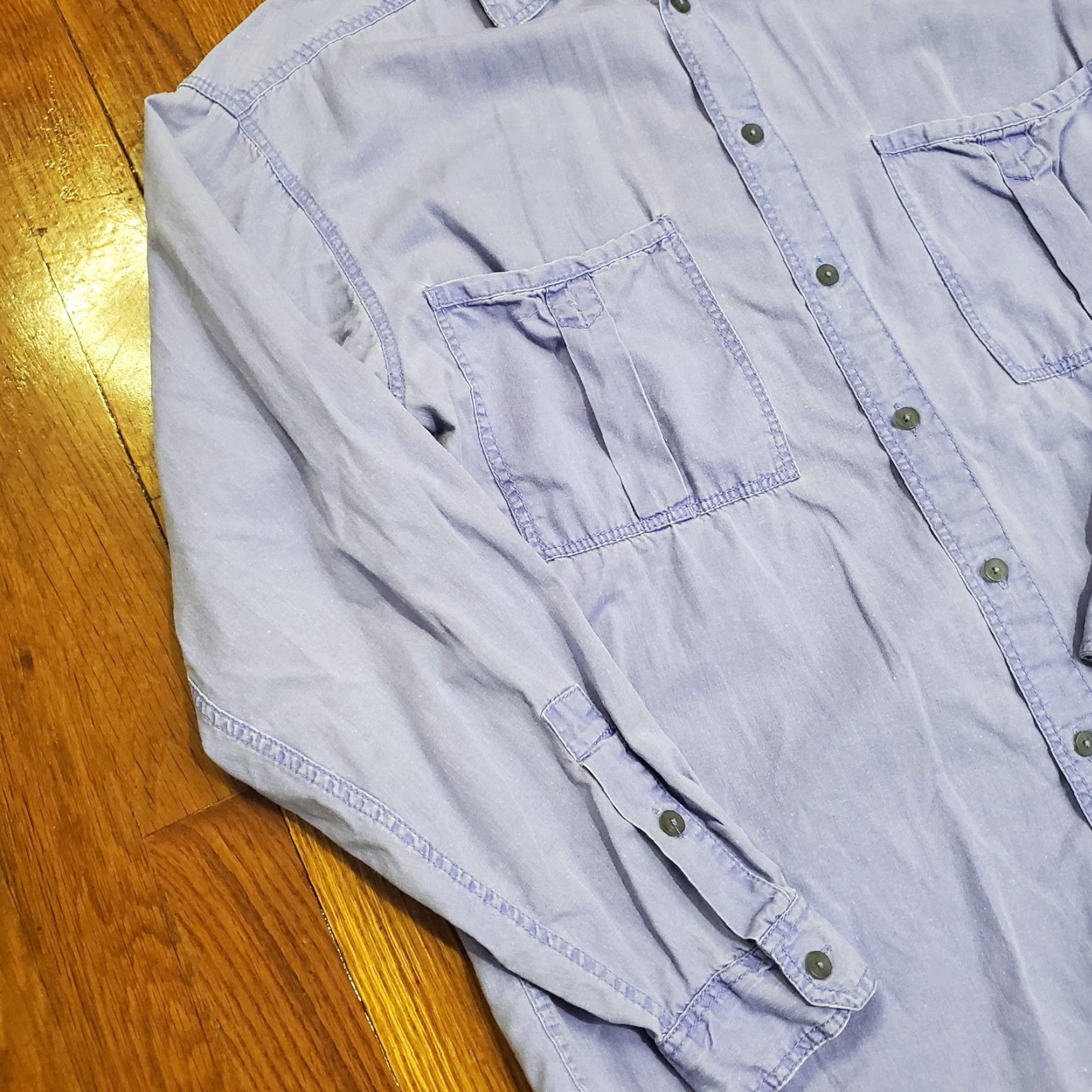 Levi's VINTAGE Levi's Shirt Mens M Purple Long Sleeve Snap Button Workwear 90s Size US M / EU 48-50 / 2 - 2 Thumbnail