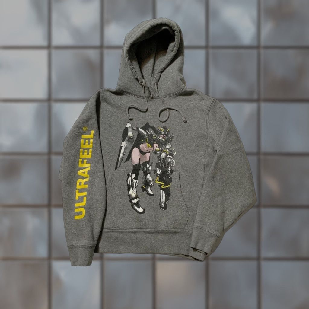 Vintage Ultrafeel Mecha Anime Manga Robot Graphic Grey Pullover Sweatshirt Hoodie Sz. M Size US M / EU 48-50 / 2 - 1 Thumbnail