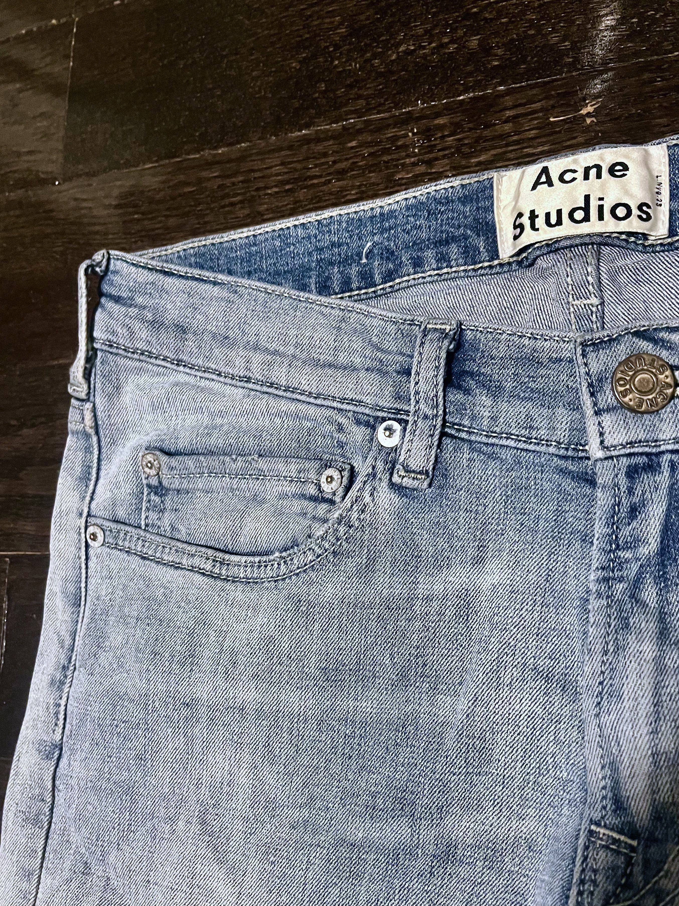 Acne Studios Ace Light Washed Selv Straight Leg Vintage Denim Size US 29 - 2 Thumbnail