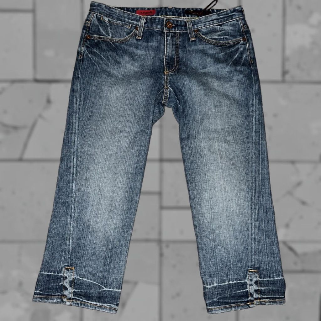 Denime Adriano Goldschmied The Superfly Denim Capri Jeans Womens 29R Blue Capri Pants Womens Size 29R Denim AG The Superfly Women Current Style Capri Jeans Size 29" - 1 Thumbnail