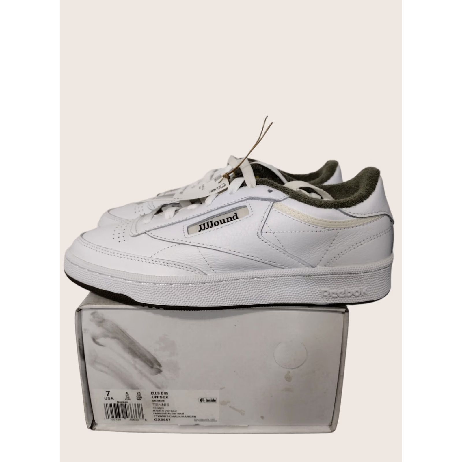Reebok REEBOK Club C 85 JJJJound White Olive Tennis GX9657 Size 7 US New with a Box Size US 6 / EU 39 - 1 Thumbnail