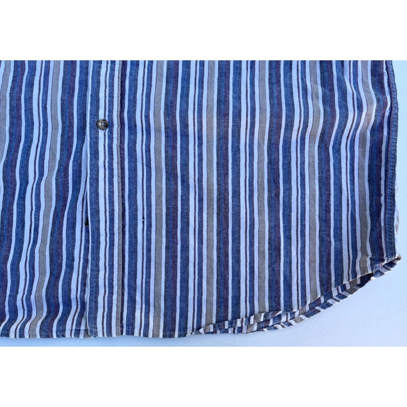 Carhartt VINTAGE Carhartt Short Sleeve Button-Down Shirt Striped XL Mens Blue Logo Pocket Casual Workwear Shirt Size US XL / EU 56 / 4 - 6 Thumbnail
