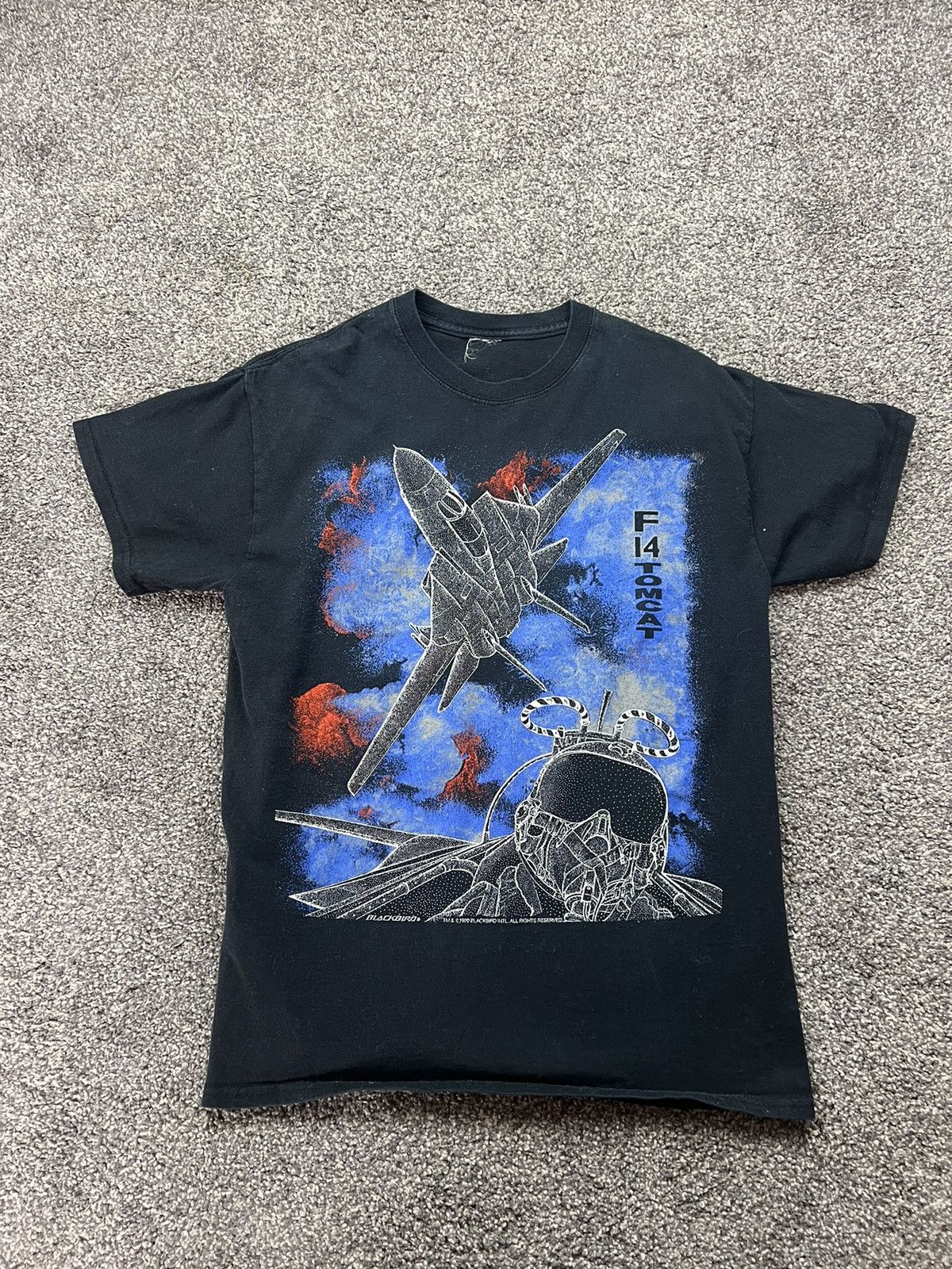 Gildan Vintage F-14 Tomcat Fighter Jet All Over Print Black Shirt Size US M / EU 48-50 / 2 - 1 Thumbnail
