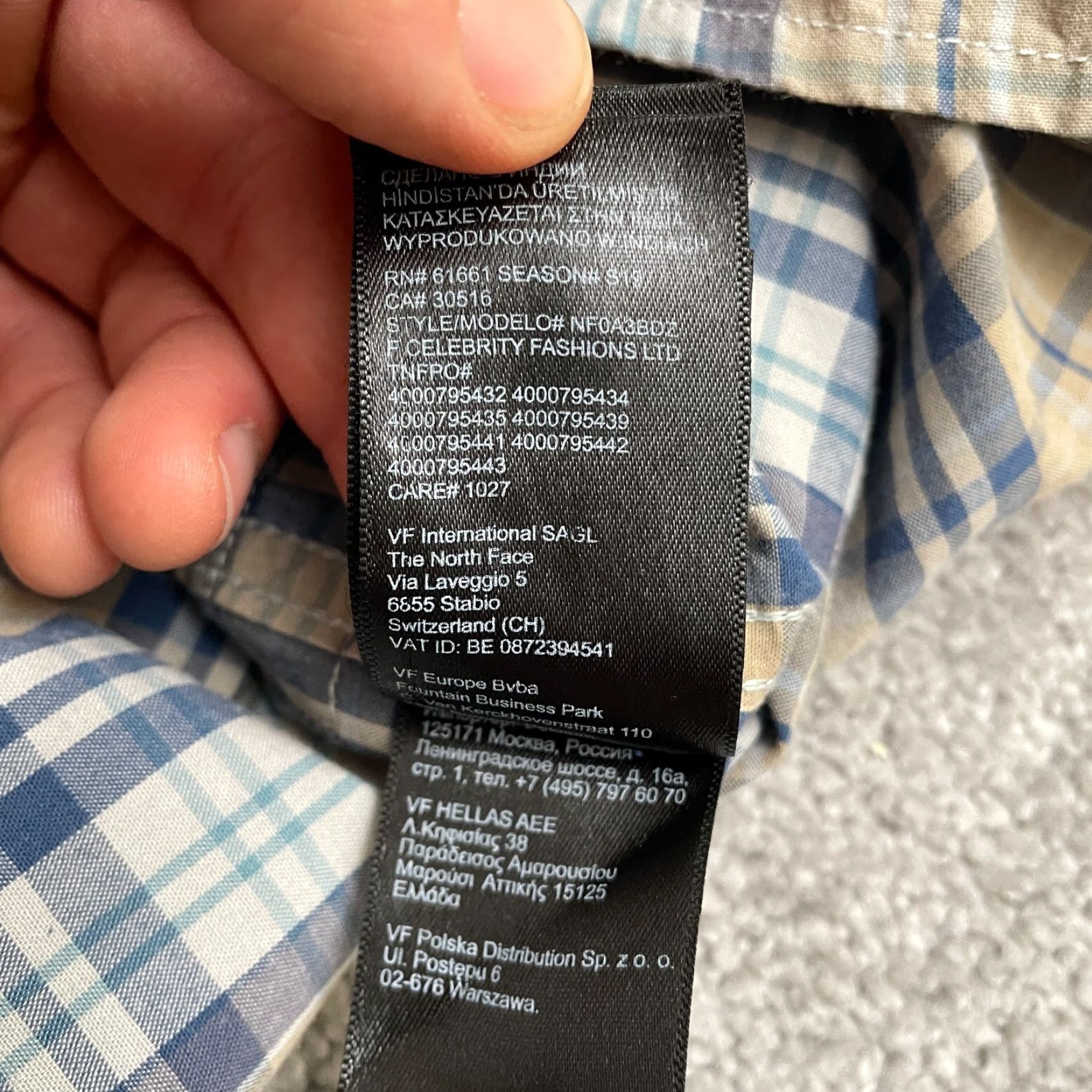 The North Face The North Face Plaid Shirt Mens XL Blue Brown Short Sleeve Casual Outdoor Top Size US XL / EU 56 / 4 - 7 Thumbnail