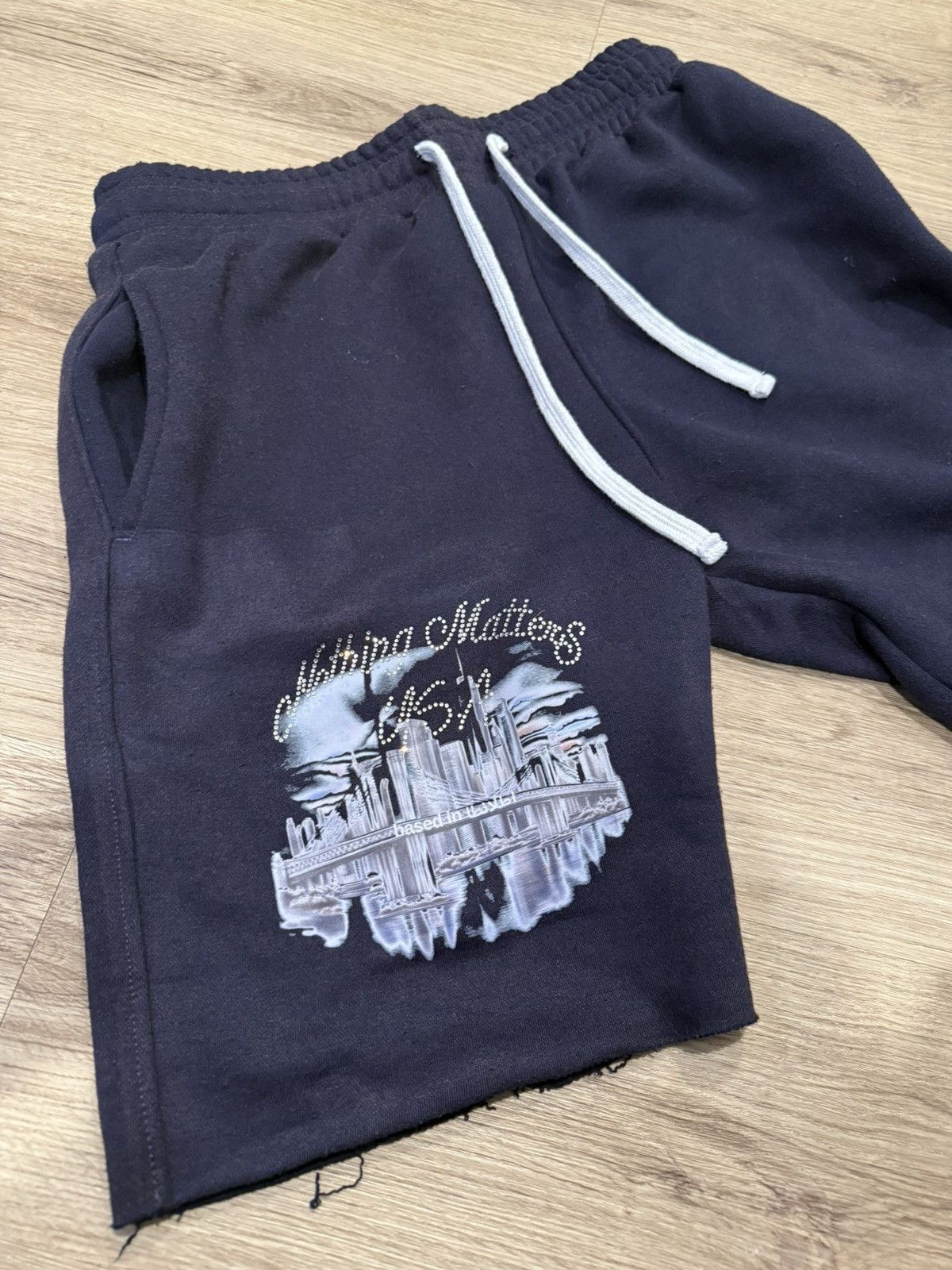 Other Custom Graphic Y2K Shorts With Rhinestones Size US 32 / EU 48 - 2 Thumbnail