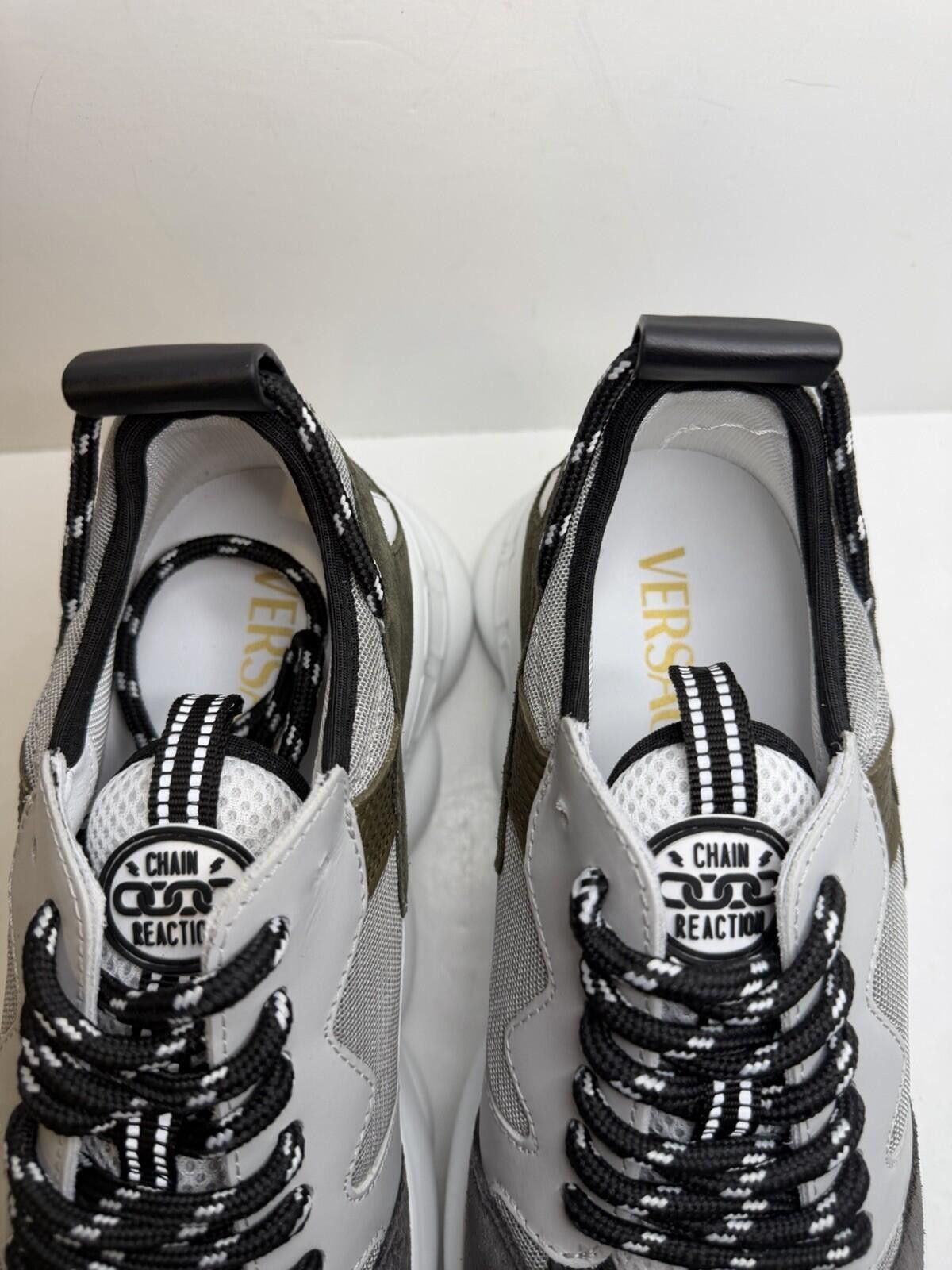 Versace Versace Chain Reaction Sneakers Grey White Shoes EU 41 US 8 Size US 8 / EU 41 - 3 Thumbnail