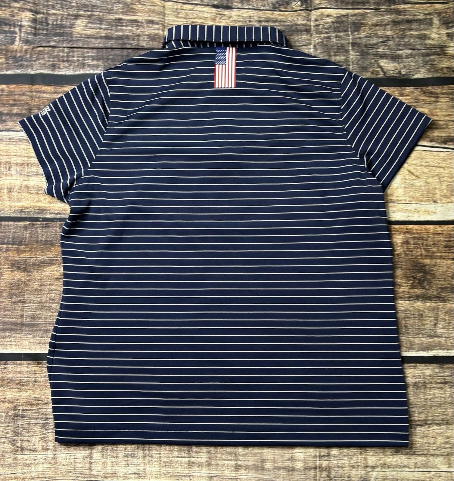 Other Rhoback Polo Shirt Womens XL Navy Striped Stretch Golf Top Size XL / US 12-14 / IT 48-50 - 3 Thumbnail
