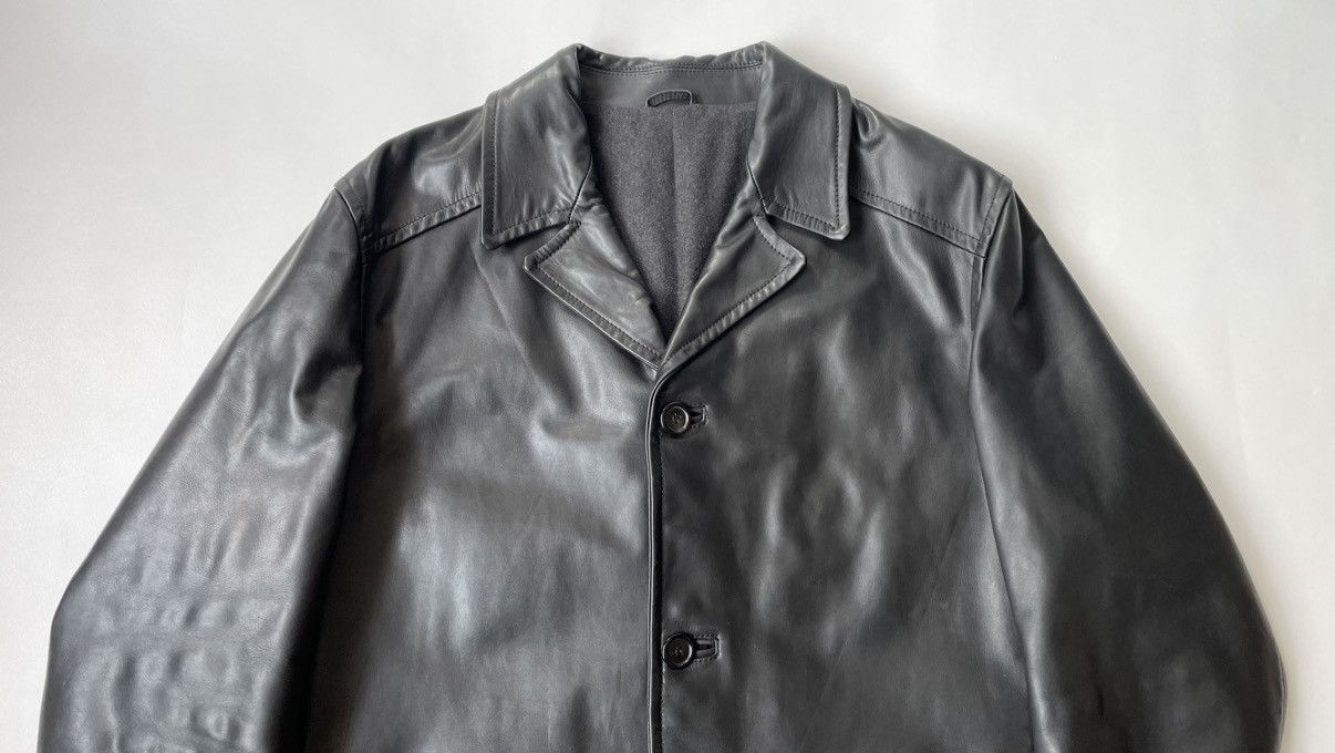 Prada A/W 2000 Black Leather Overcoat Size US XL / EU 56 / 4 - 3 Thumbnail