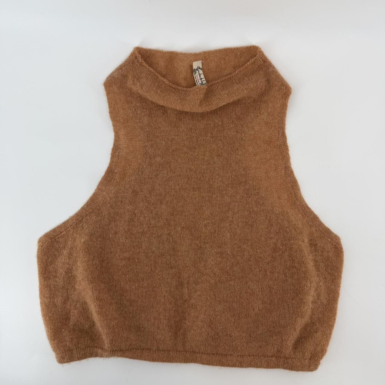 Free People Free People Alpaca Wool Knit Sleeveless camel/rust Sweater Size S / US 4 / IT 40 - 1 Thumbnail