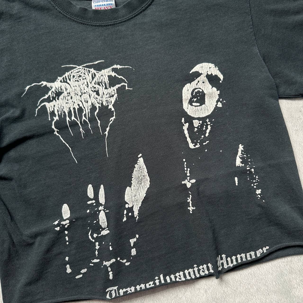 Band Tees × Vintage 🔥VINTAGE DARKTHRONE TRANSILVANIAN HUNGER CROPPED T-SHIRT 00S Size US S / EU 44-46 / 1 - 5 Thumbnail