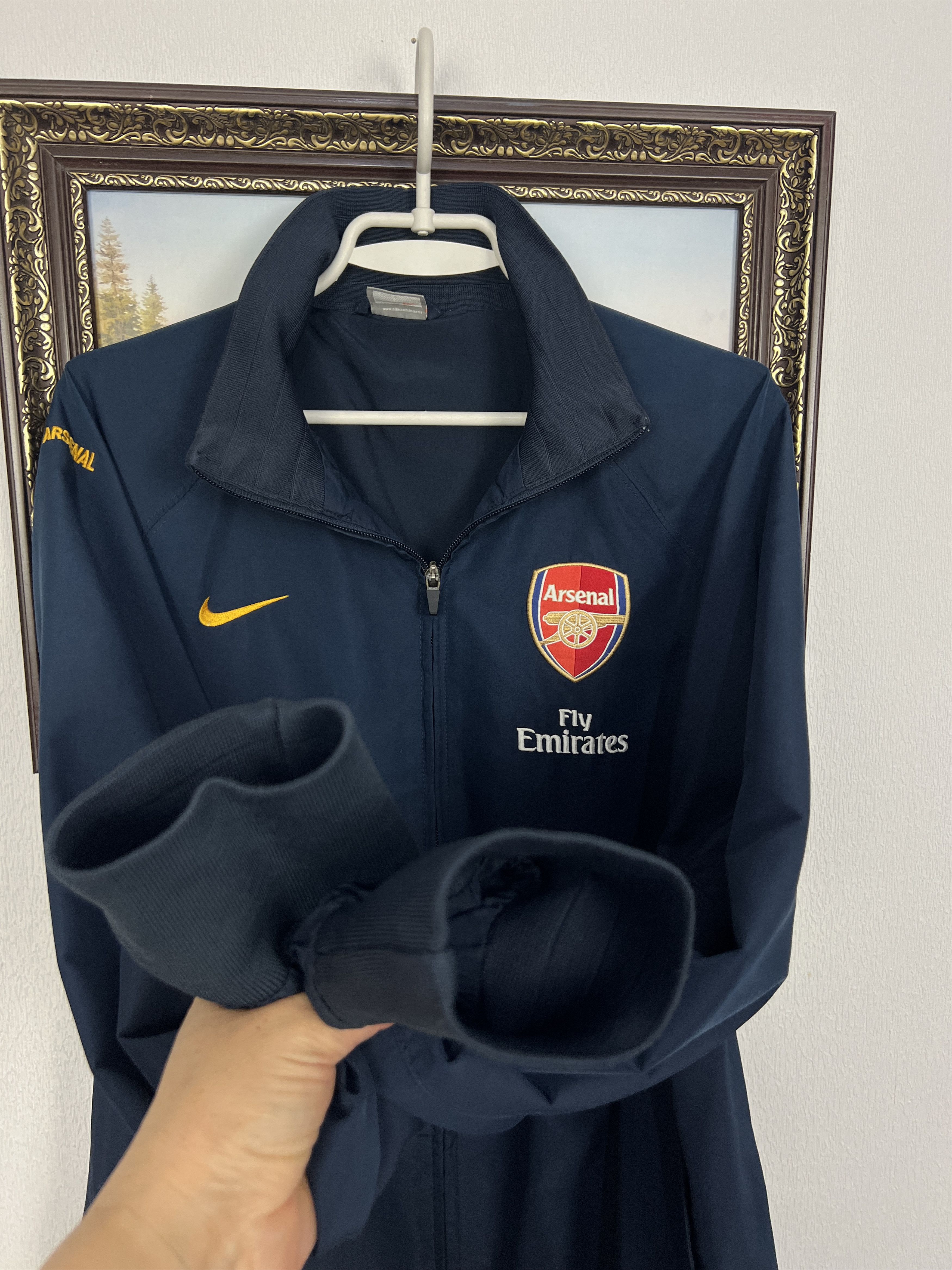 Nike Vintage Arsenal Football Jacket Soccer Track Top Gunners Zip Size US L / EU 52-54 / 3 - 6 Thumbnail